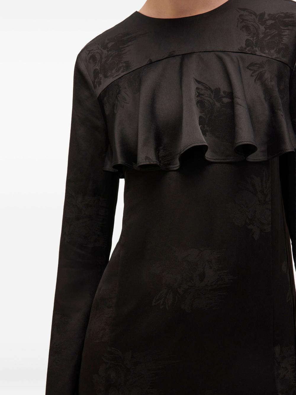 floral-print ruffled mini dress - 4