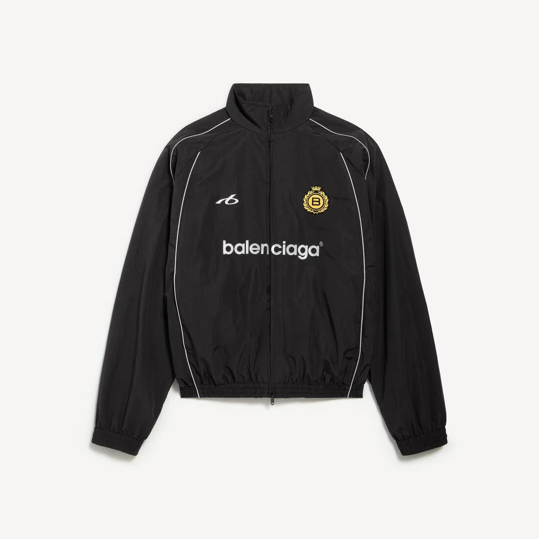 Men's Soccer Tracksuit Jacket in Black - 1