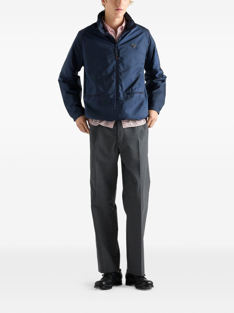 Prada removable hood raglan sleeves jacket outlook