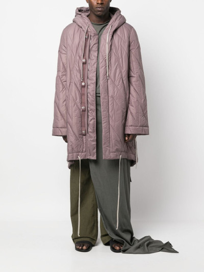 Rick Owens fishtail quilted parka outlook