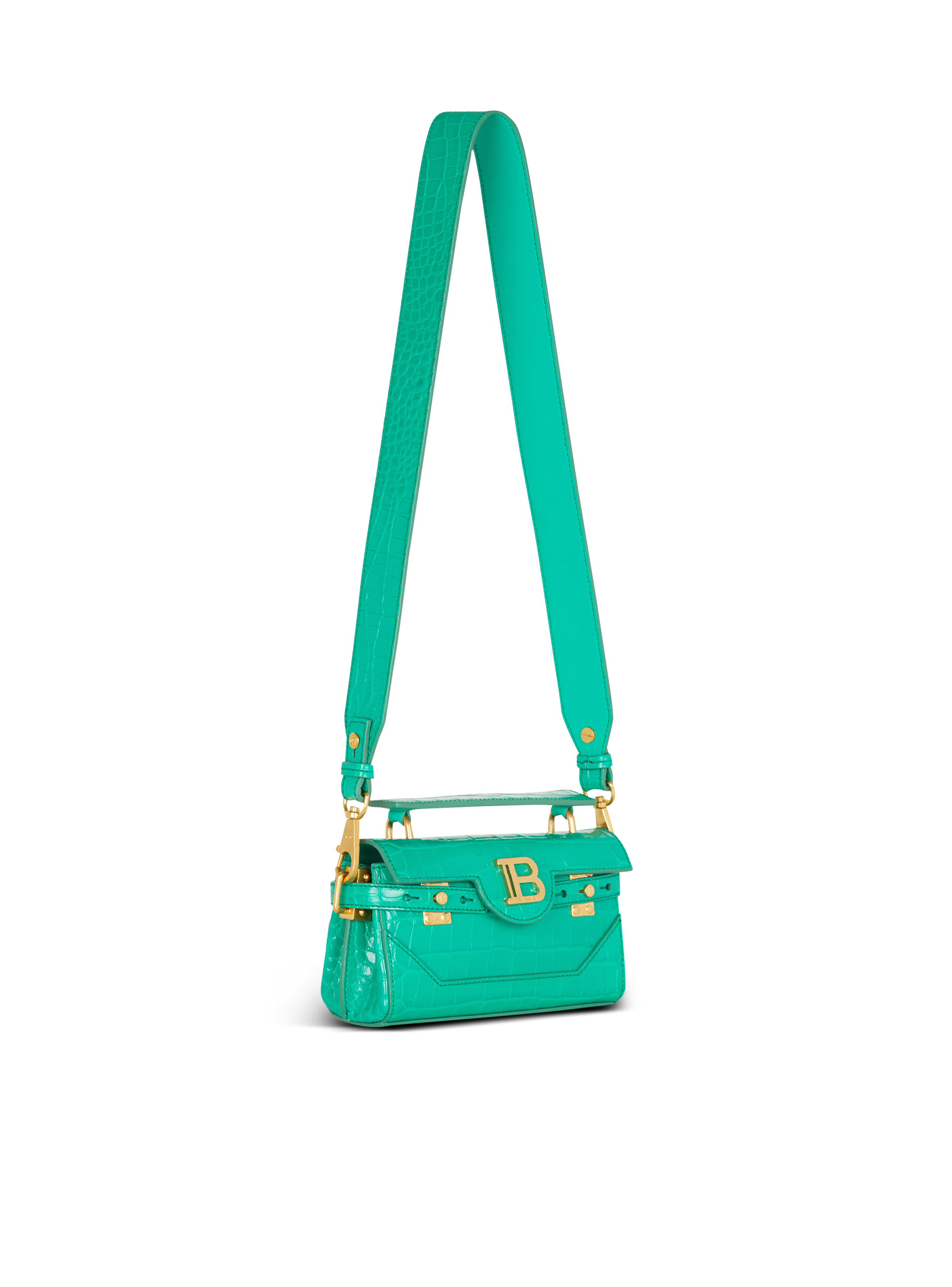 B-Buzz 19 bag in crocodile-print leather - 3