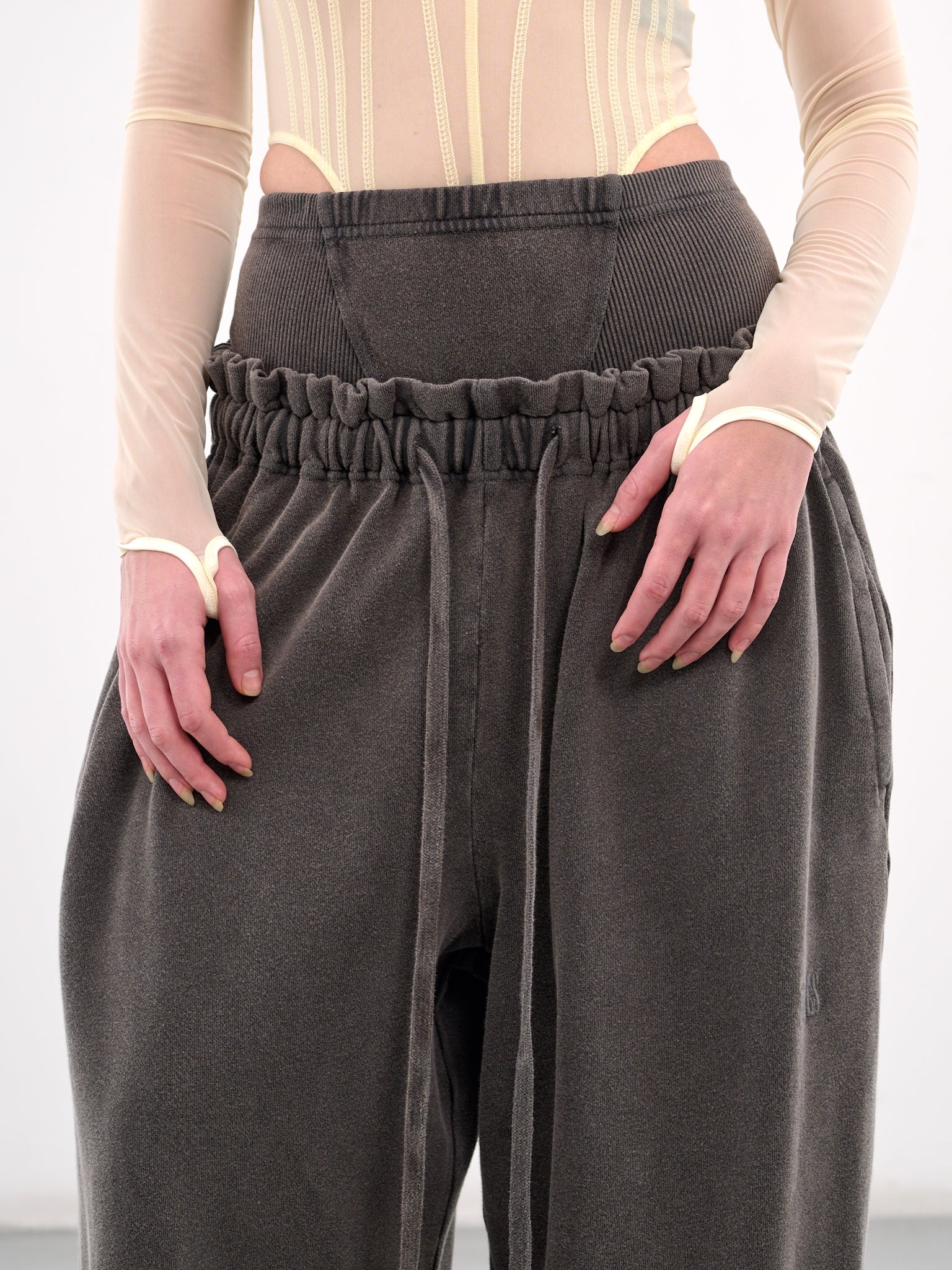 Layered Baggy Sweatpants - 4