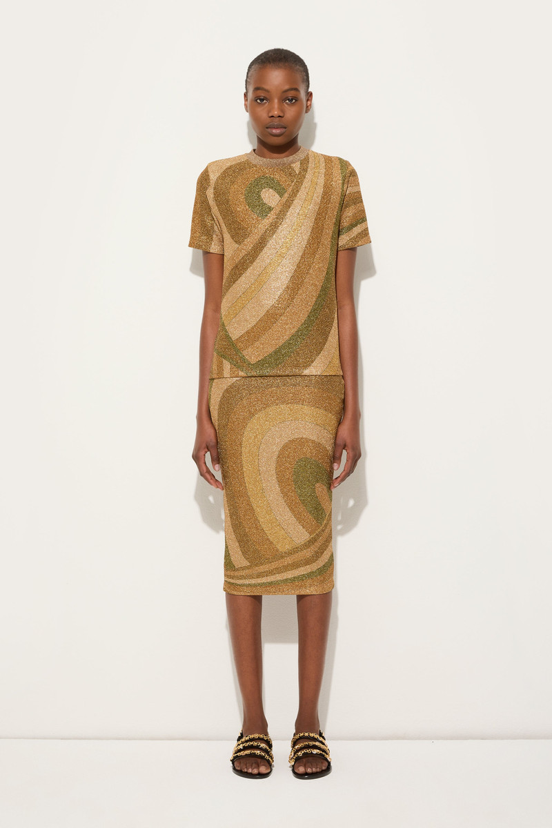 PUCCI MARMO PRINT JERSEY LAMÉ T-SHIRT outlook