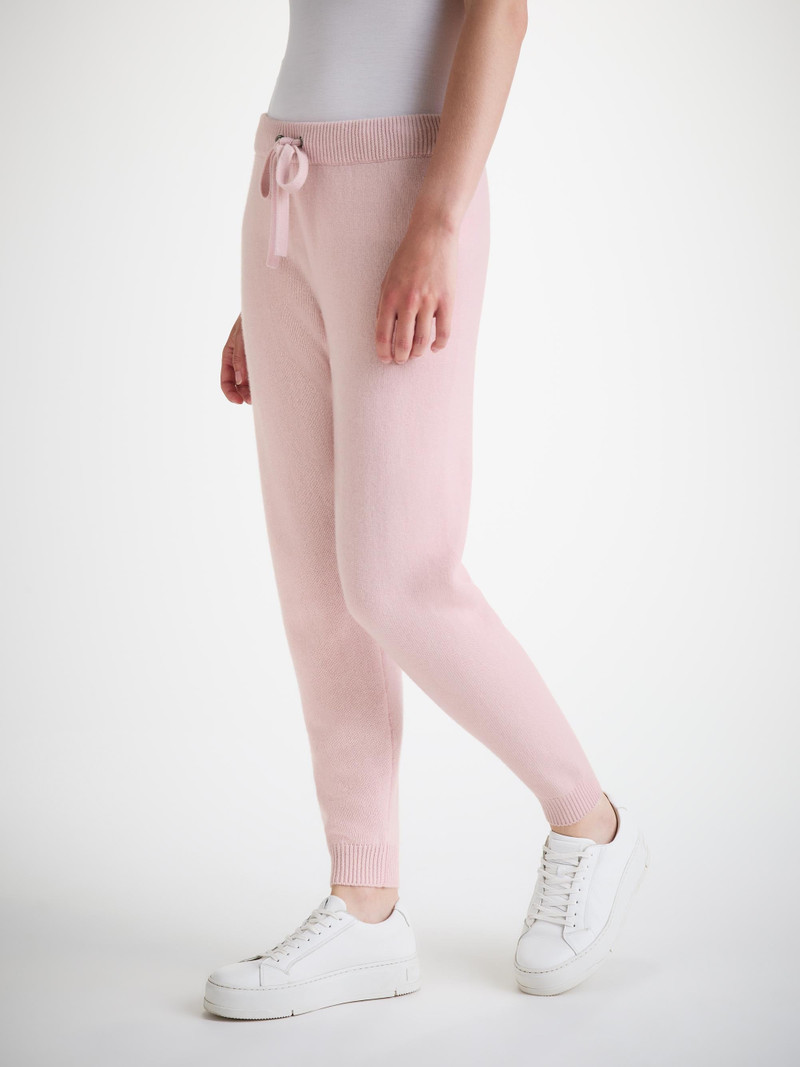 Derek Rose Women's Track Pants Daphne Cashmere Ice Pink outlook