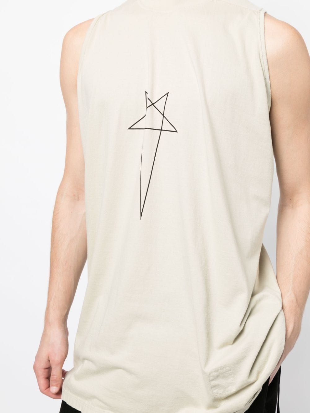 logo-print cotton tank top - 5
