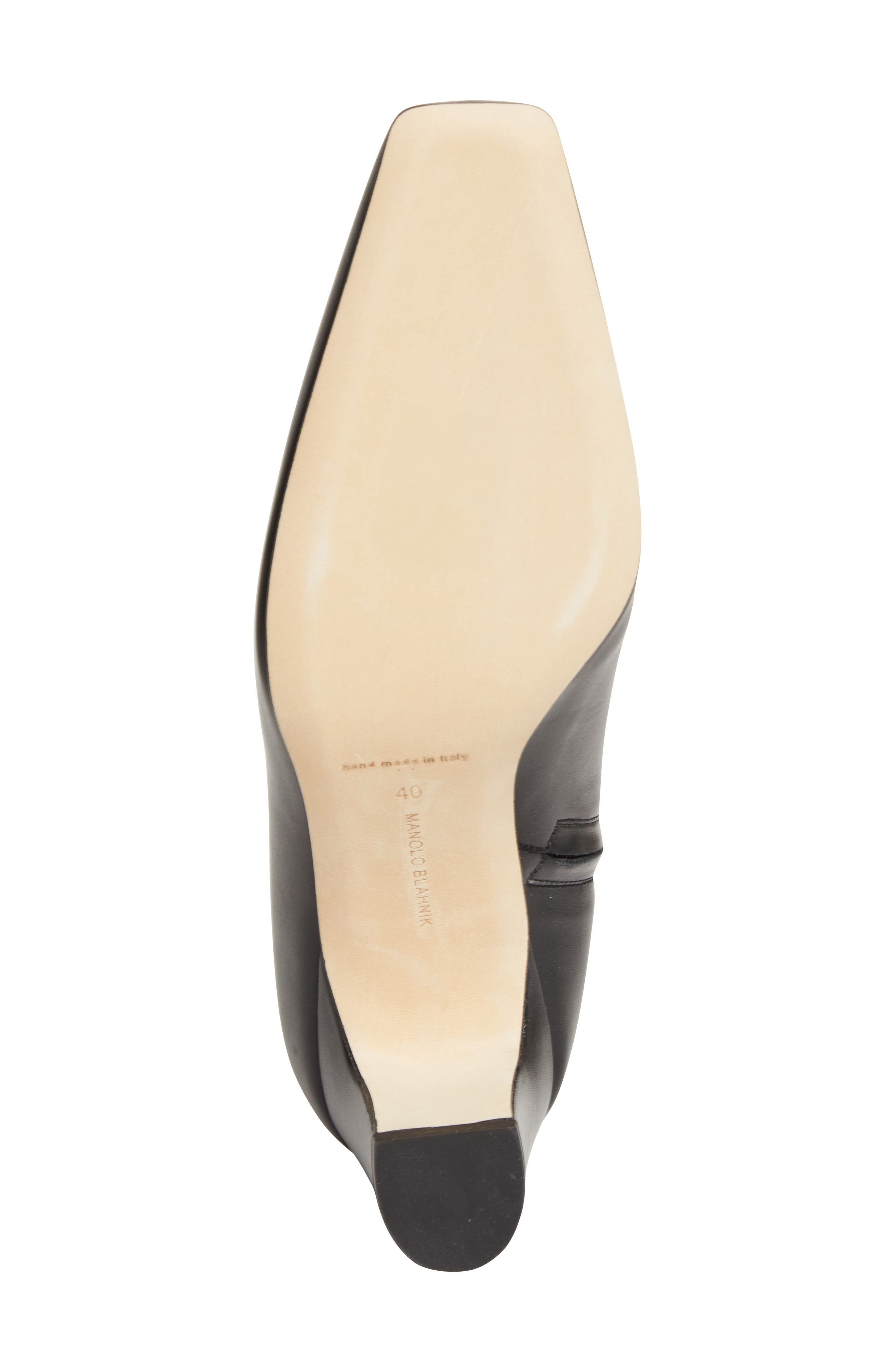 Manolo Blahnik Ofaralo Square Toe Bootie in Black at Nordstrom - 6