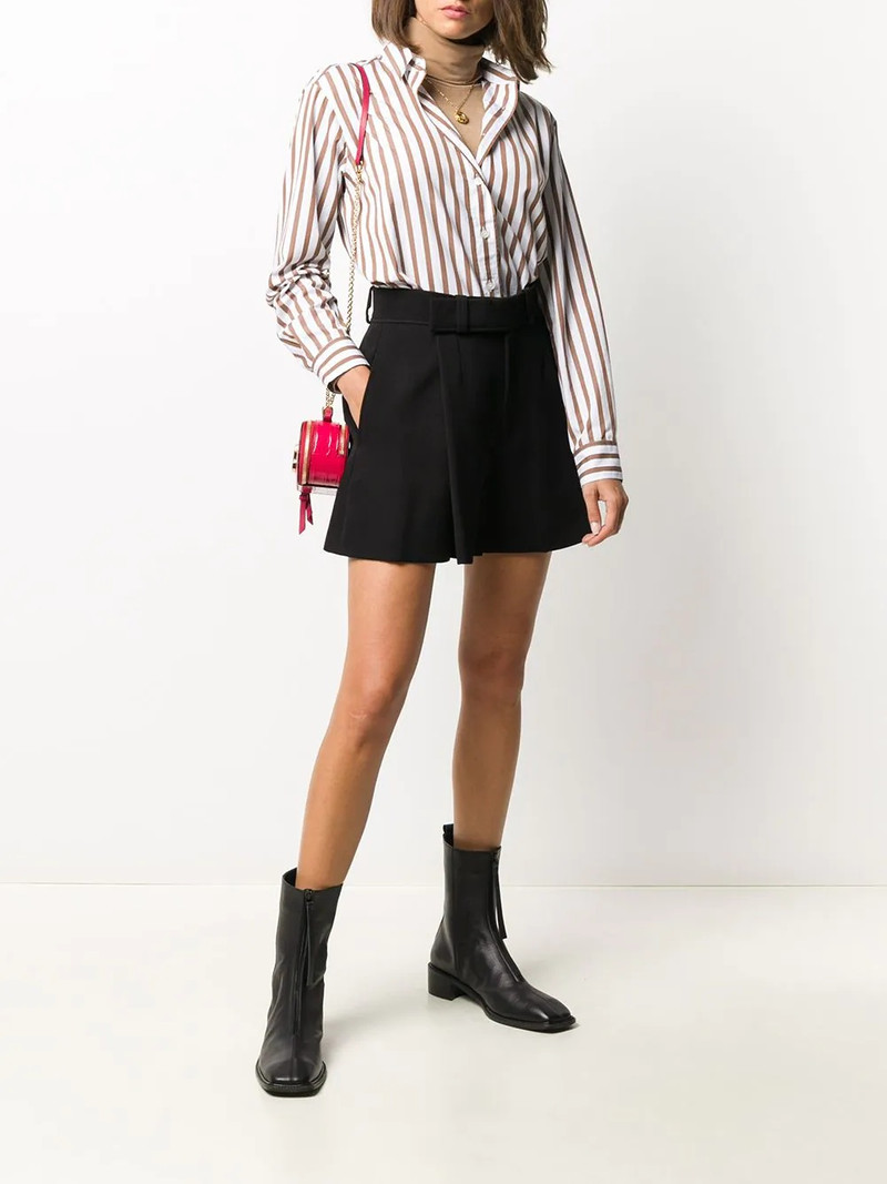 Chloé high-waist pleated shorts outlook