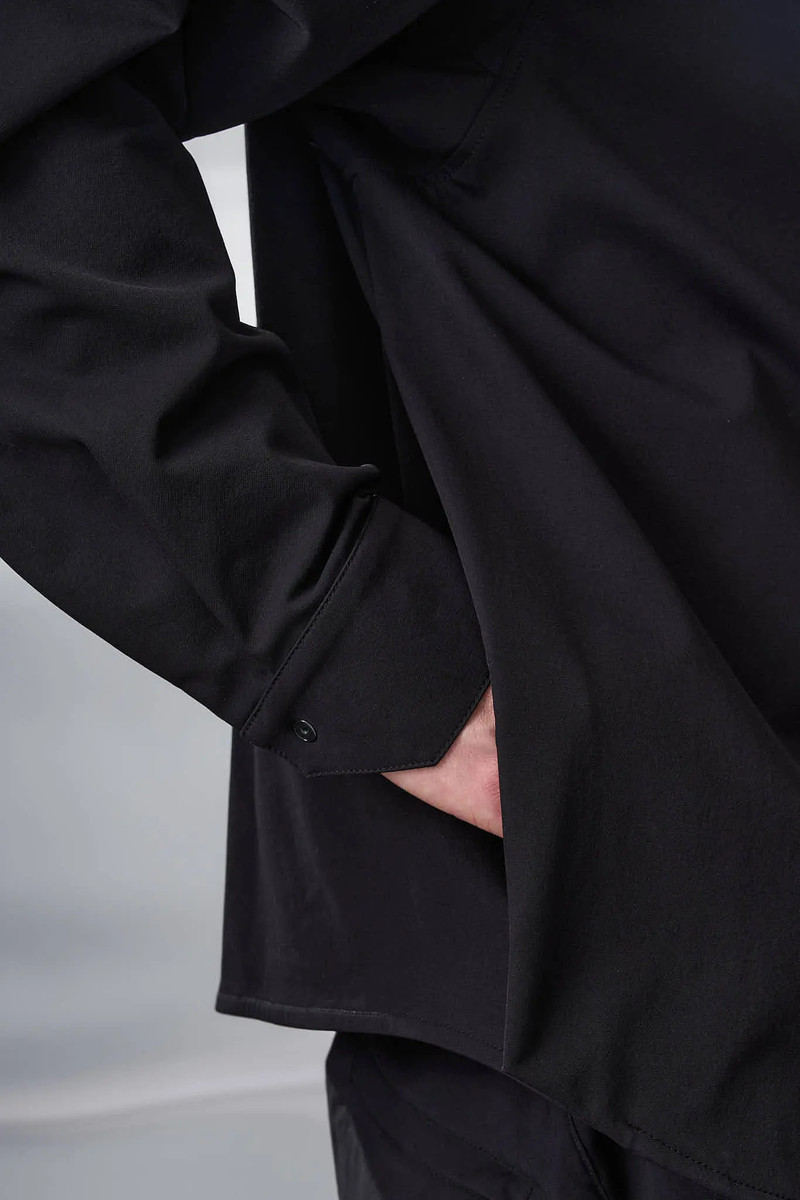 LA10-DS schoeller® Dryskin™ Press Button Shirt Jacket Black 14