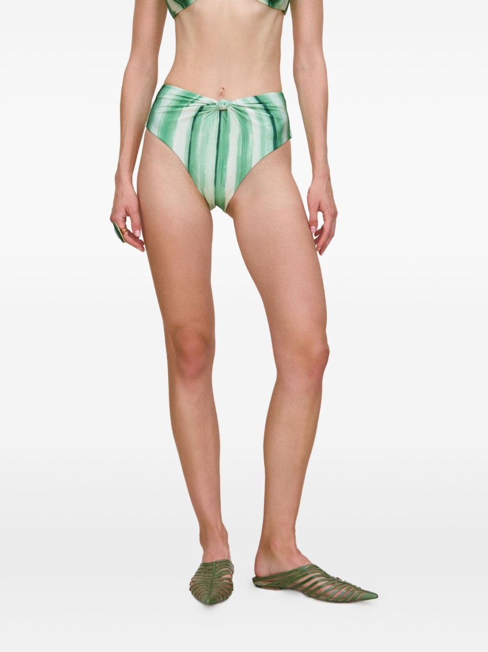 Oswin painted-stripe bikini bottom - 3