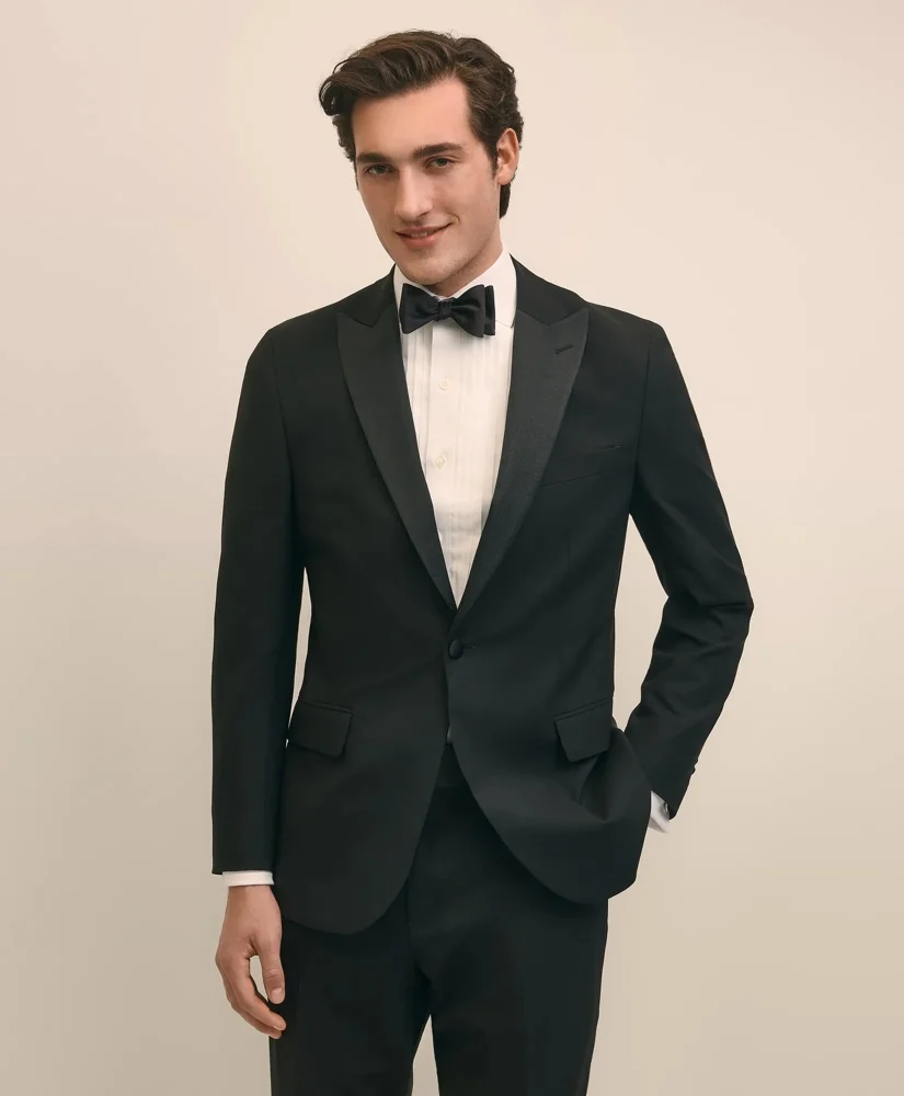 Brooks Brothers Explorer Collection Classic Fit Wool Tuxedo Jacket - 1