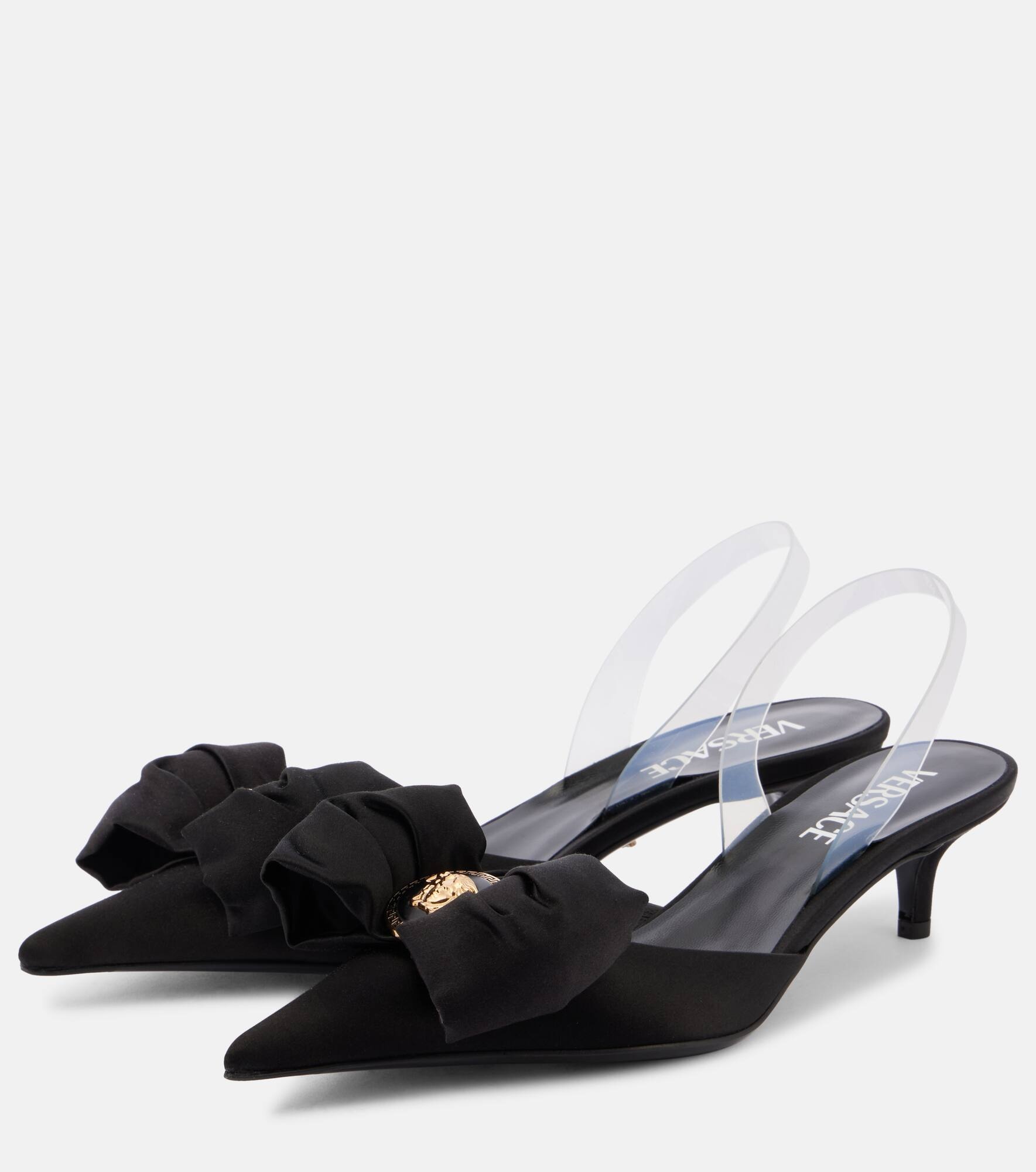 Alia 45 satin slingback pumps - 5