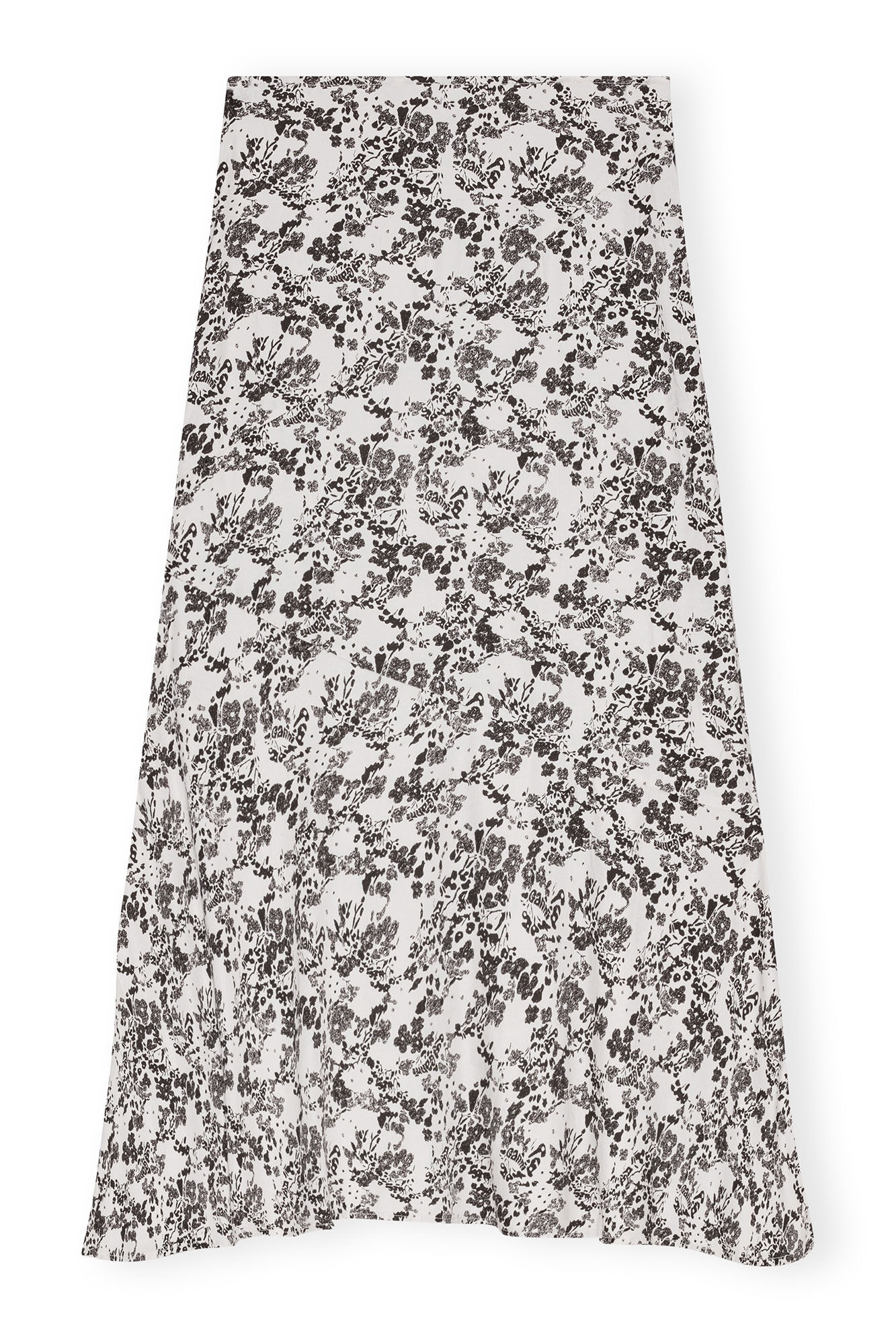 FLORAL VISCOSE TWILL LONG SKIRT - 6