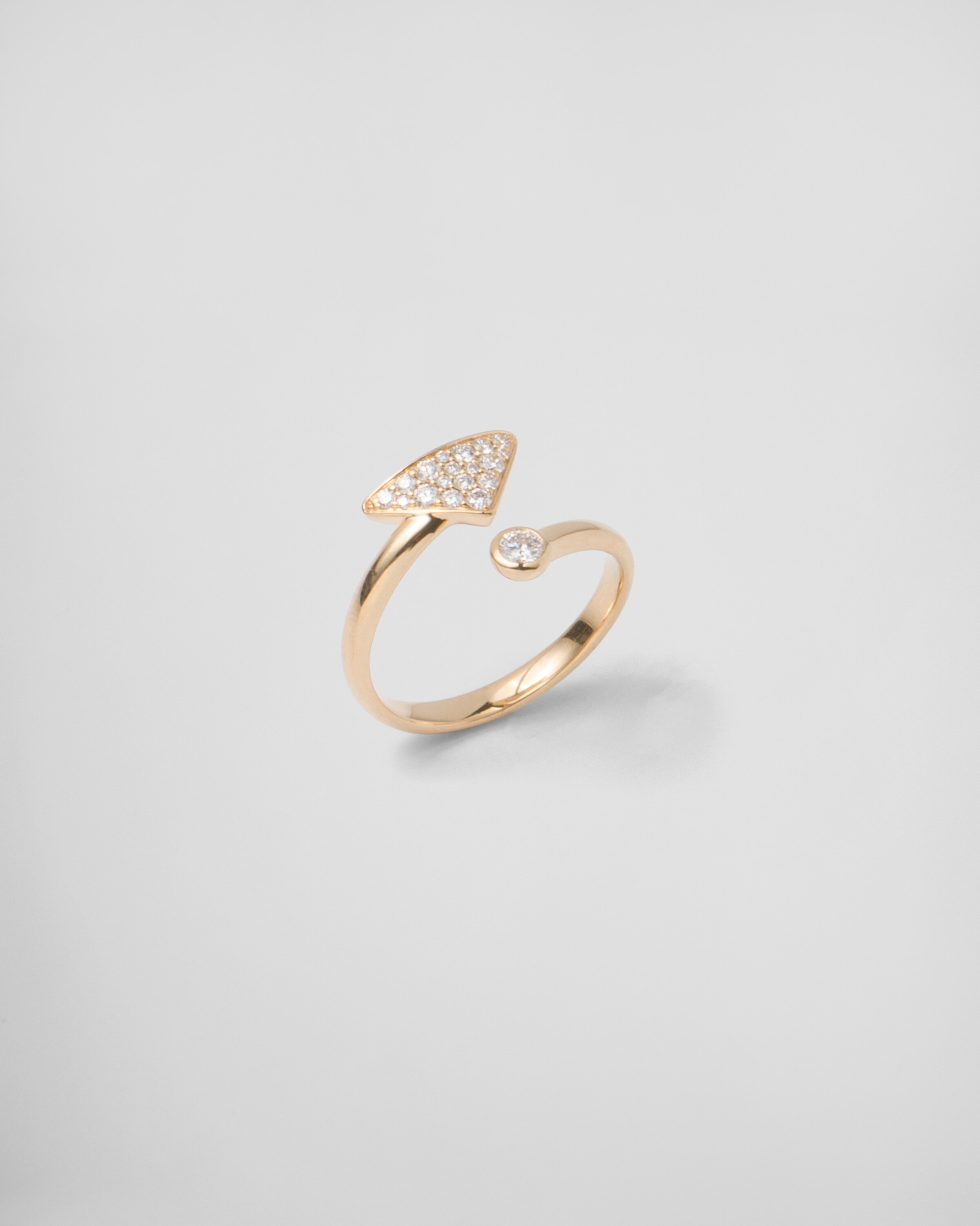 Eternal Gold contrarié ring in yellow gold with diamonds - 3