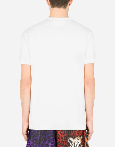 Dolce & Gabbana Cotton T-shirt with tiger print outlook