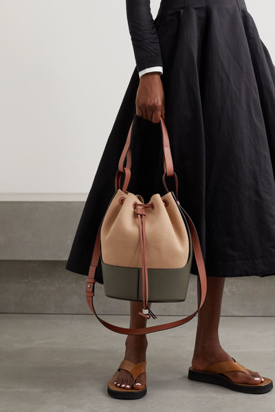 Loewe Balloon medium canvas and leather bucket bag outlook