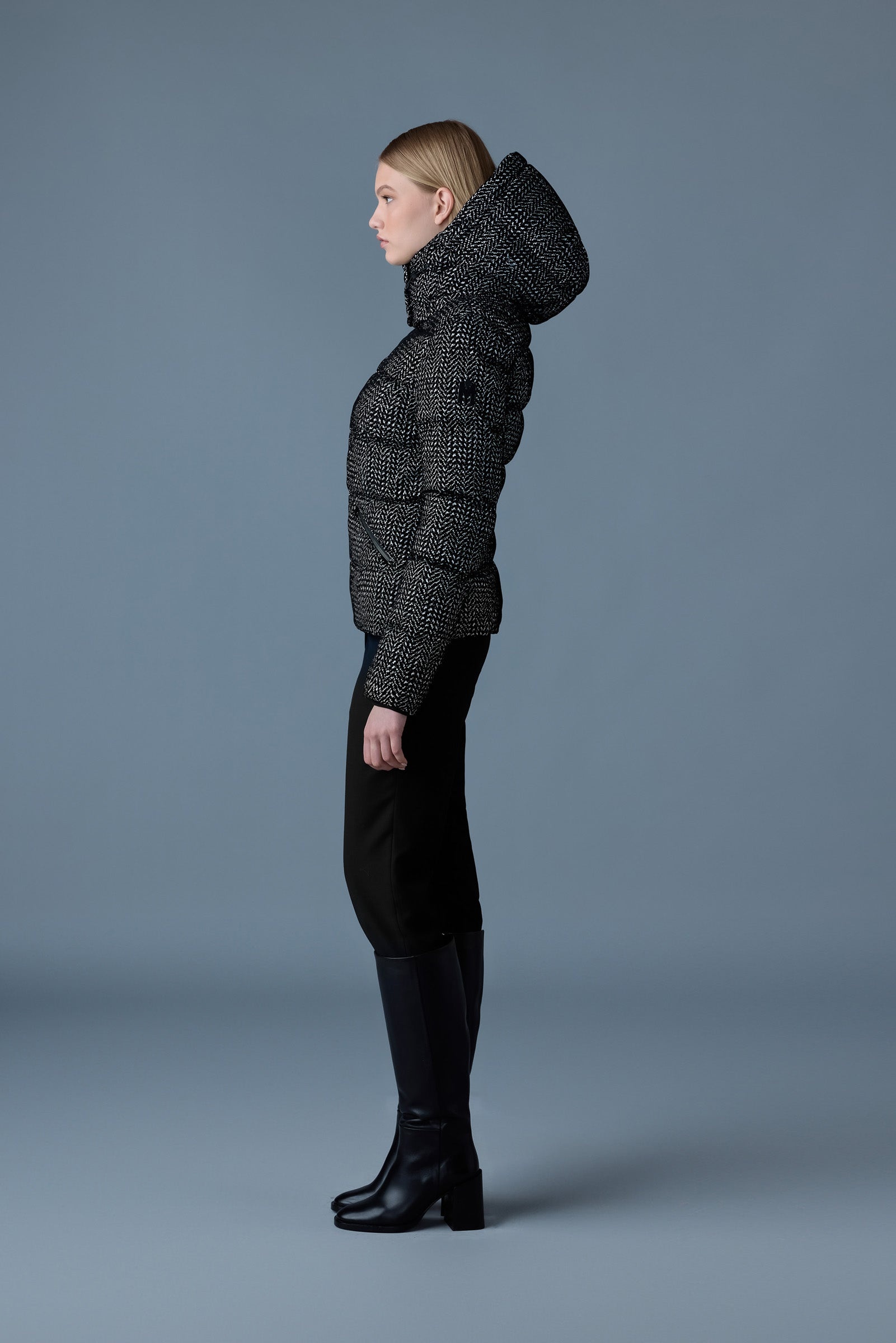 MADALYN-FLP Flocked medium down jacket - 3