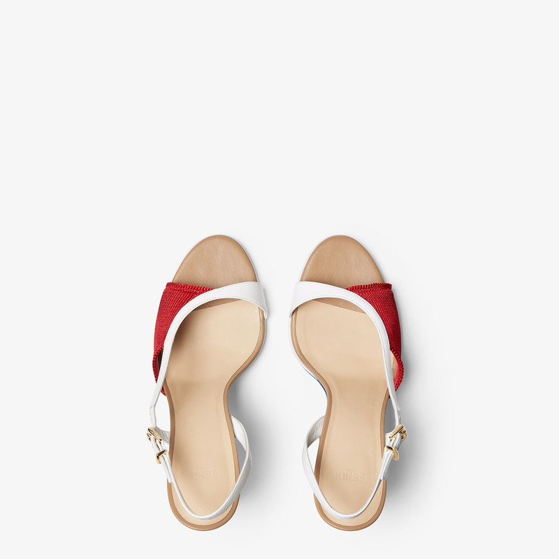 Fendi Arco White leather high-heeled sandals 4