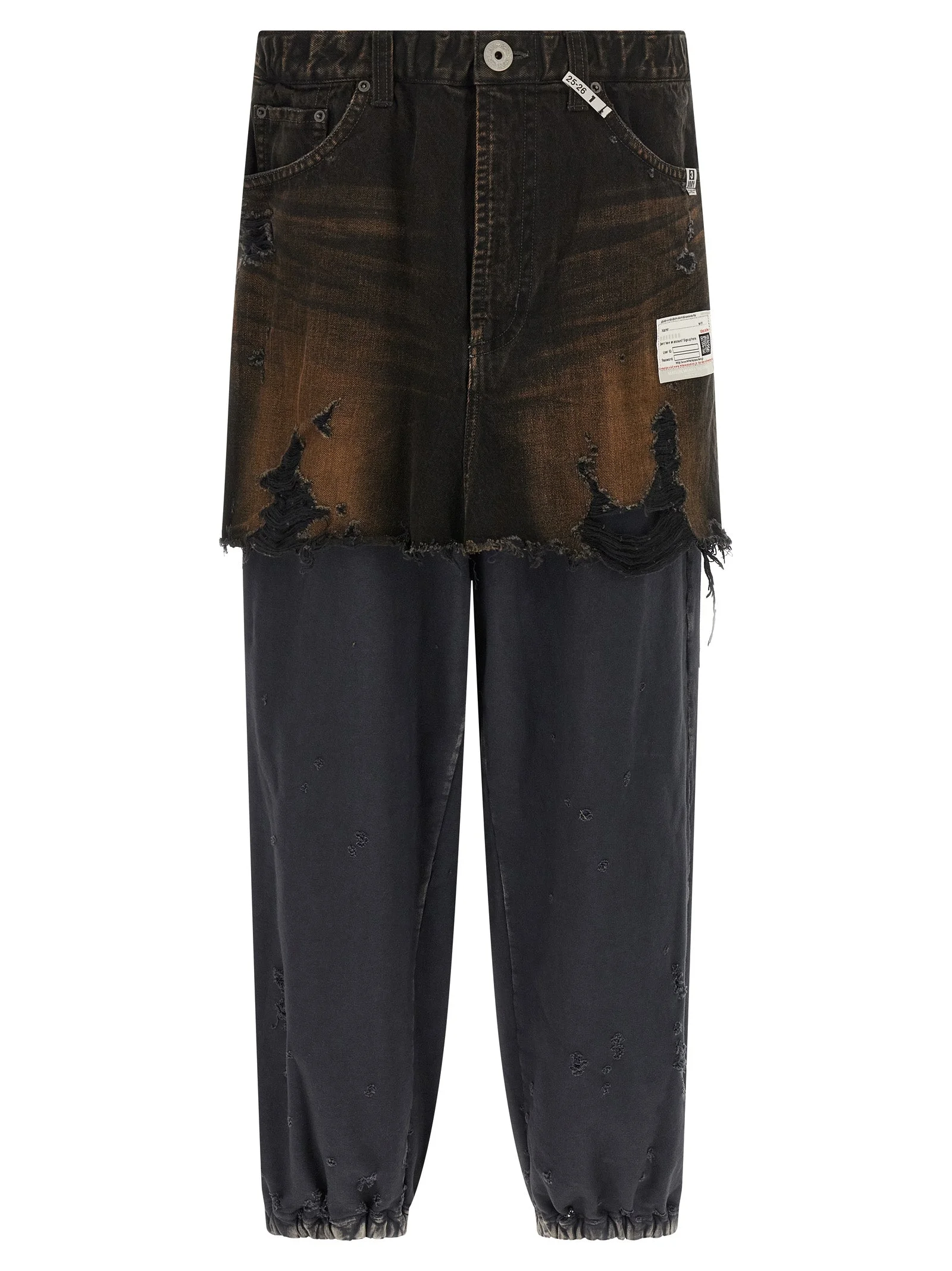 Maison Mihara Yasuhiro Men 'Waist Layered Denim' Pants - 1