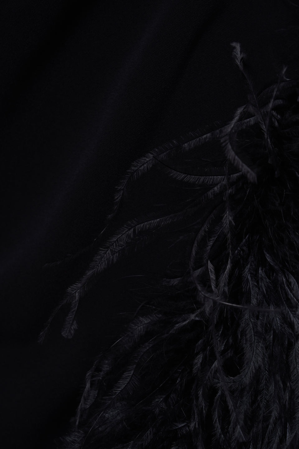 CADY GOWN WITH FEATHERS AND SPLIT - 3