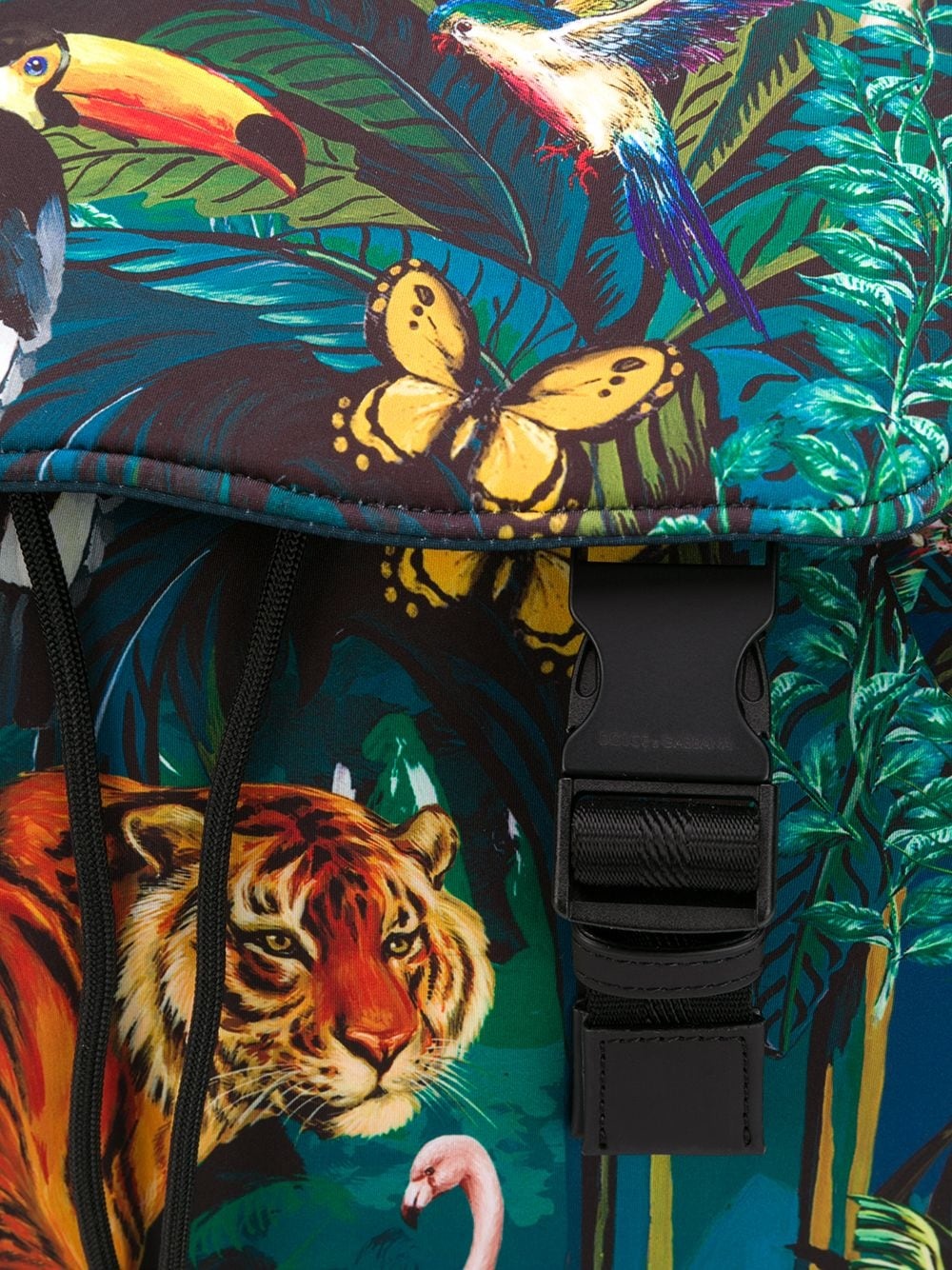 tropical print backpack - 4