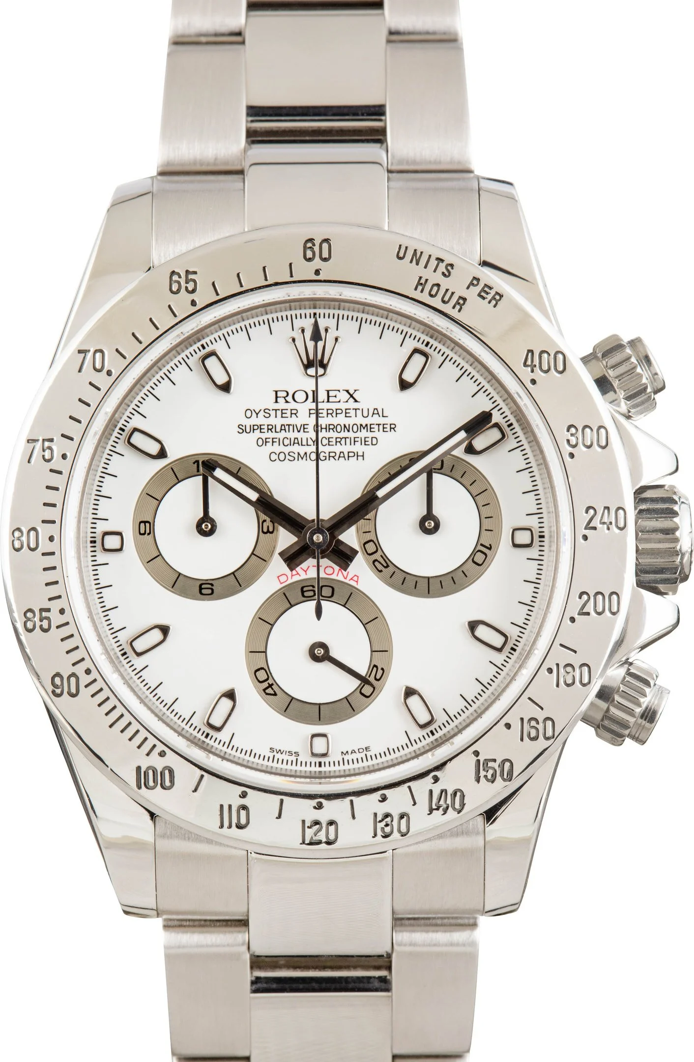 Men's Rolex Daytona 116520 White Index Dial - 1