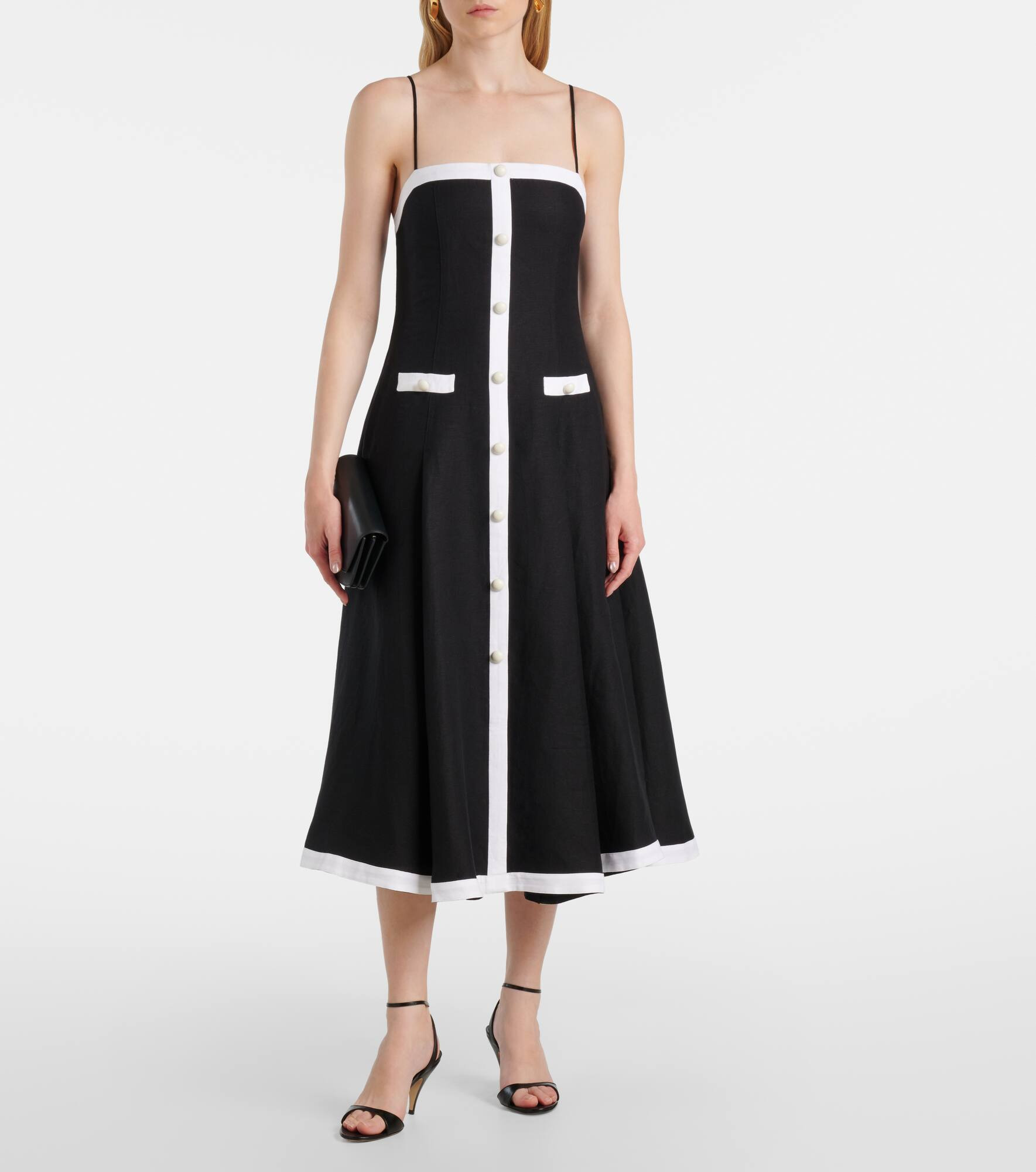 Cordelia linen-blend midi dress - 2