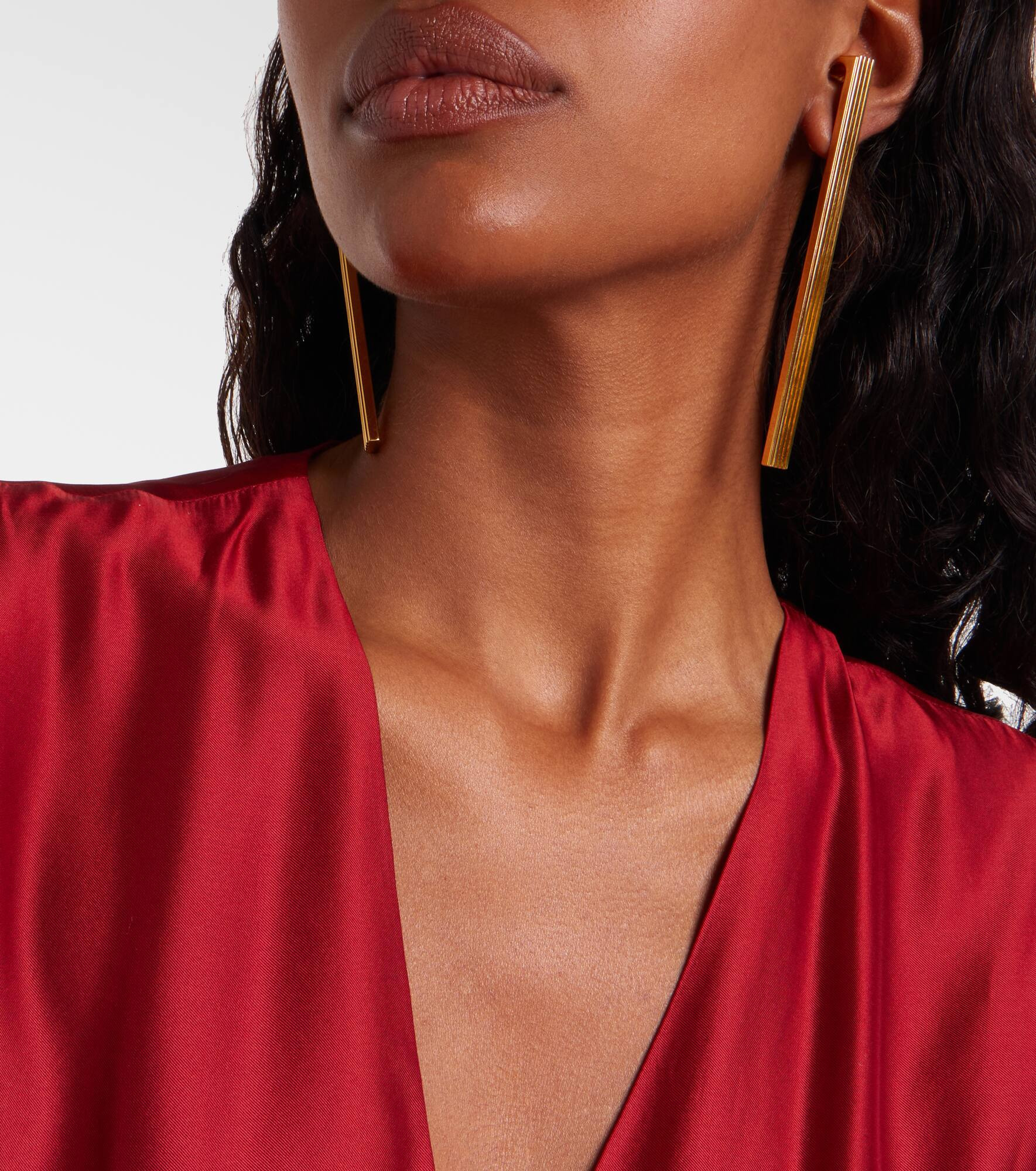 Empire 18kt gold-plated drop earrings - 3