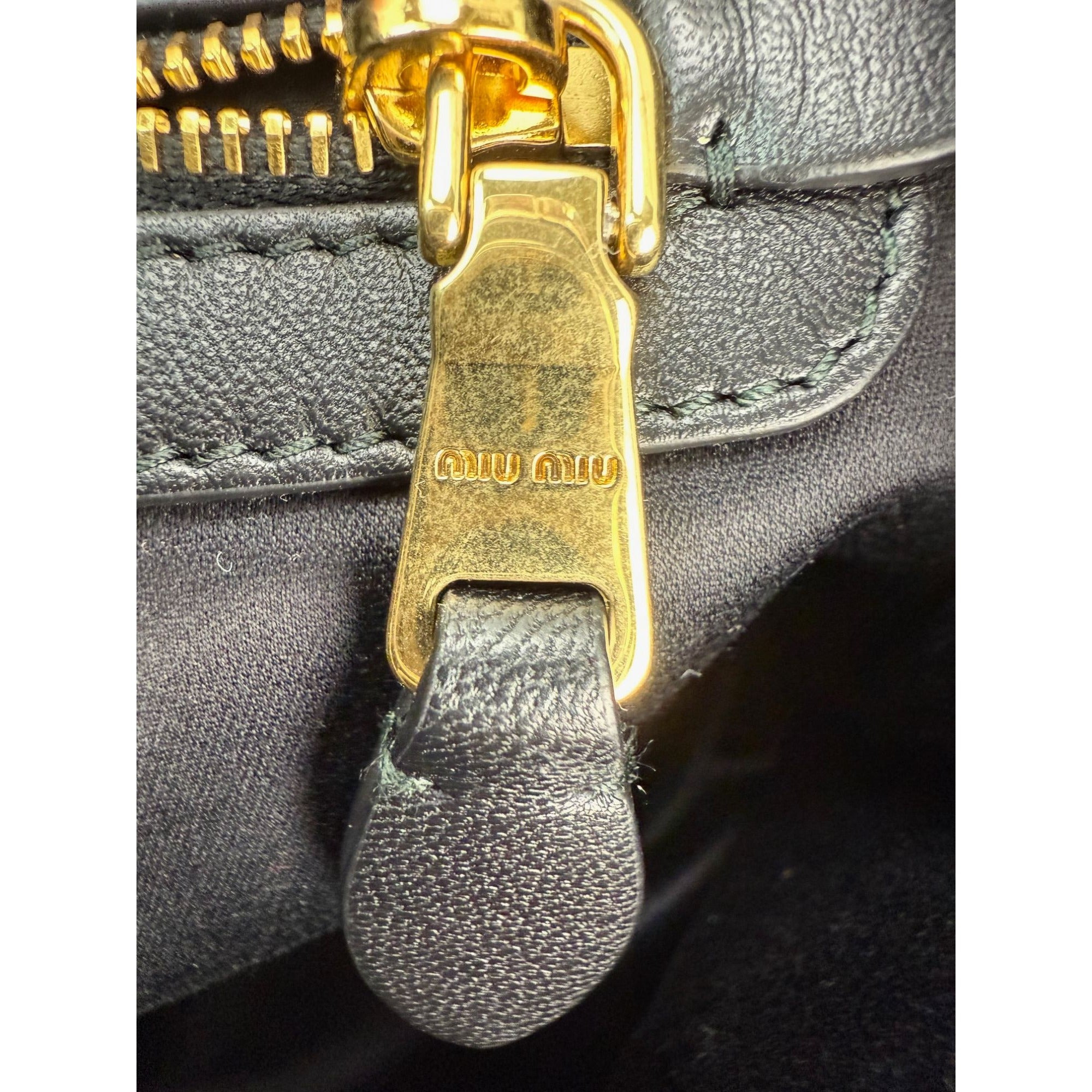 Miu Miu Nappa Black Leather Hobo Bag - 12