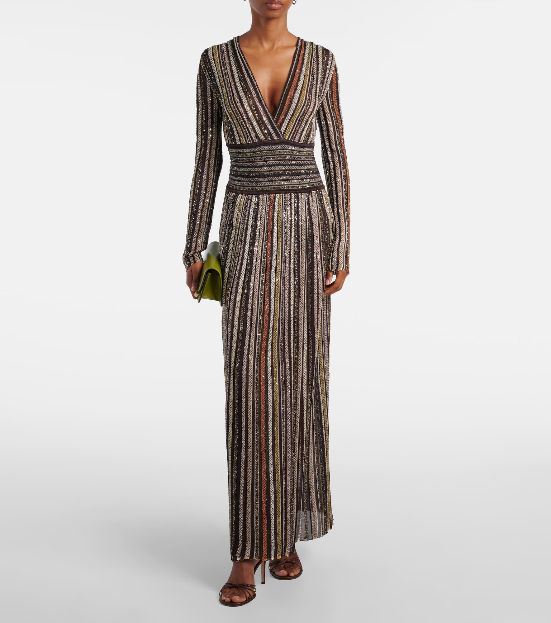 Sequined striped gown - 2