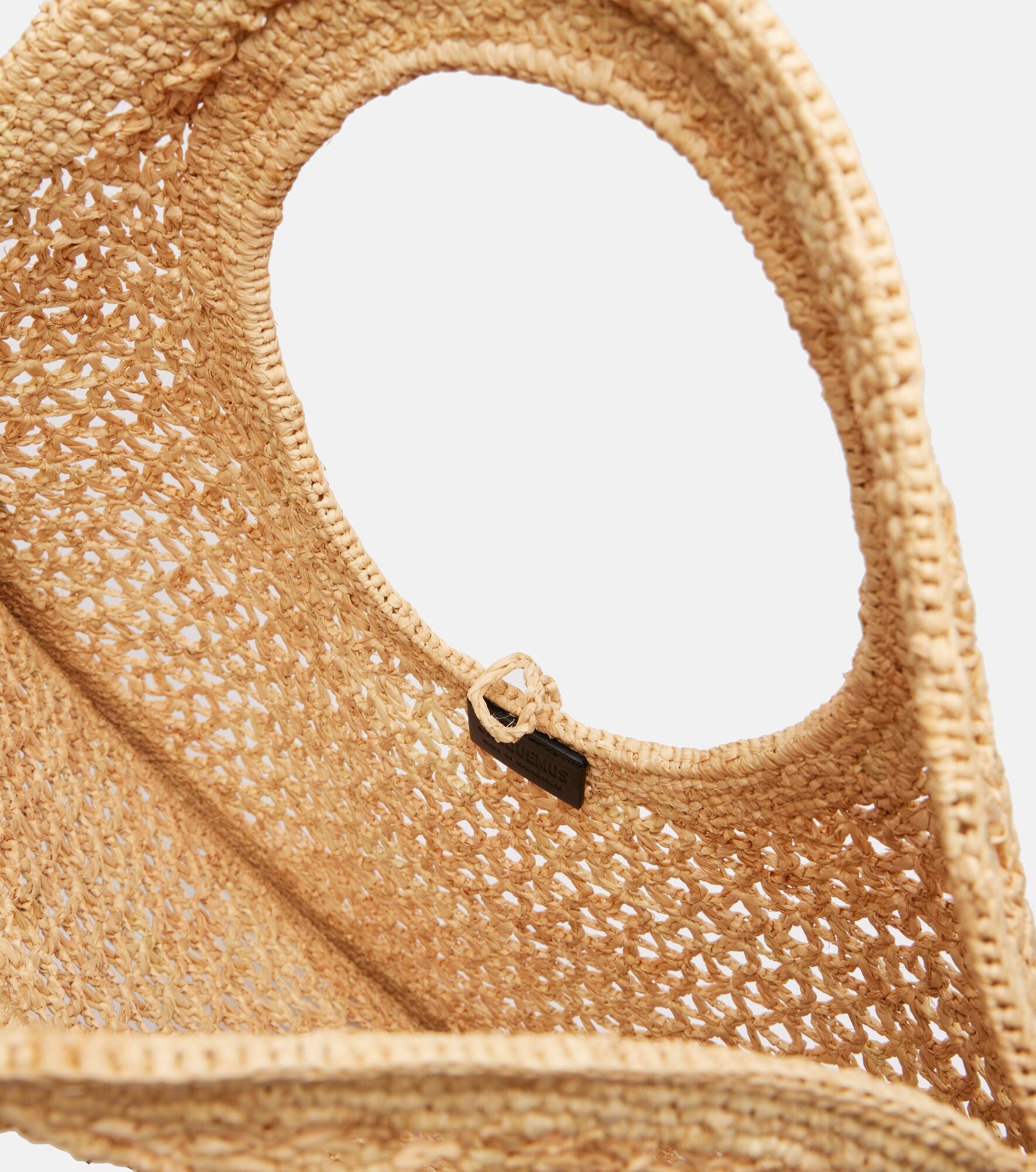 Spiaggia raffia tote bag - 3
