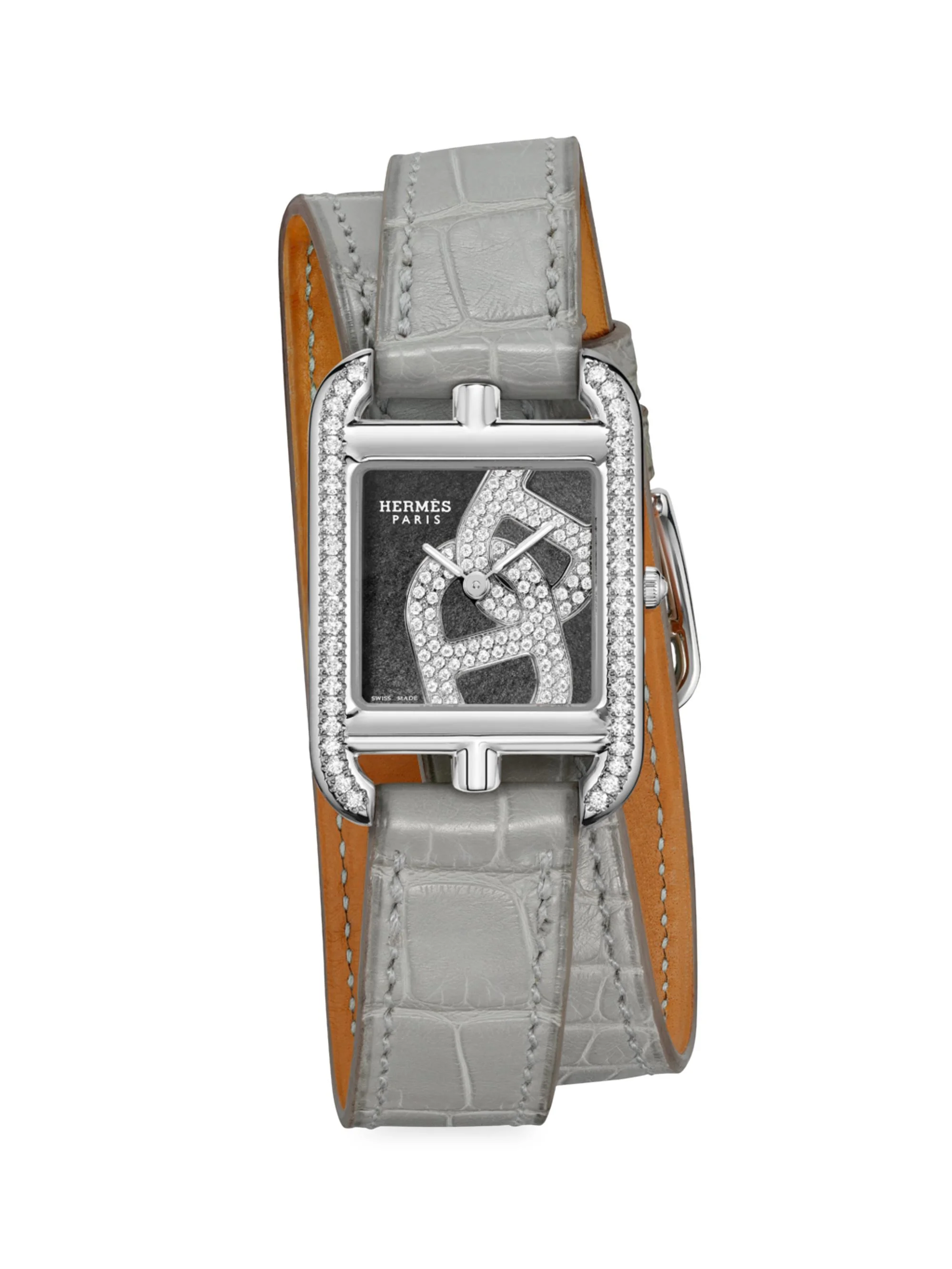 Women's Cape Cod 31MM Chain D'Ancre Stainless Steel, Diamond & Alligator Double-Wrap Strap Watch - G - 1