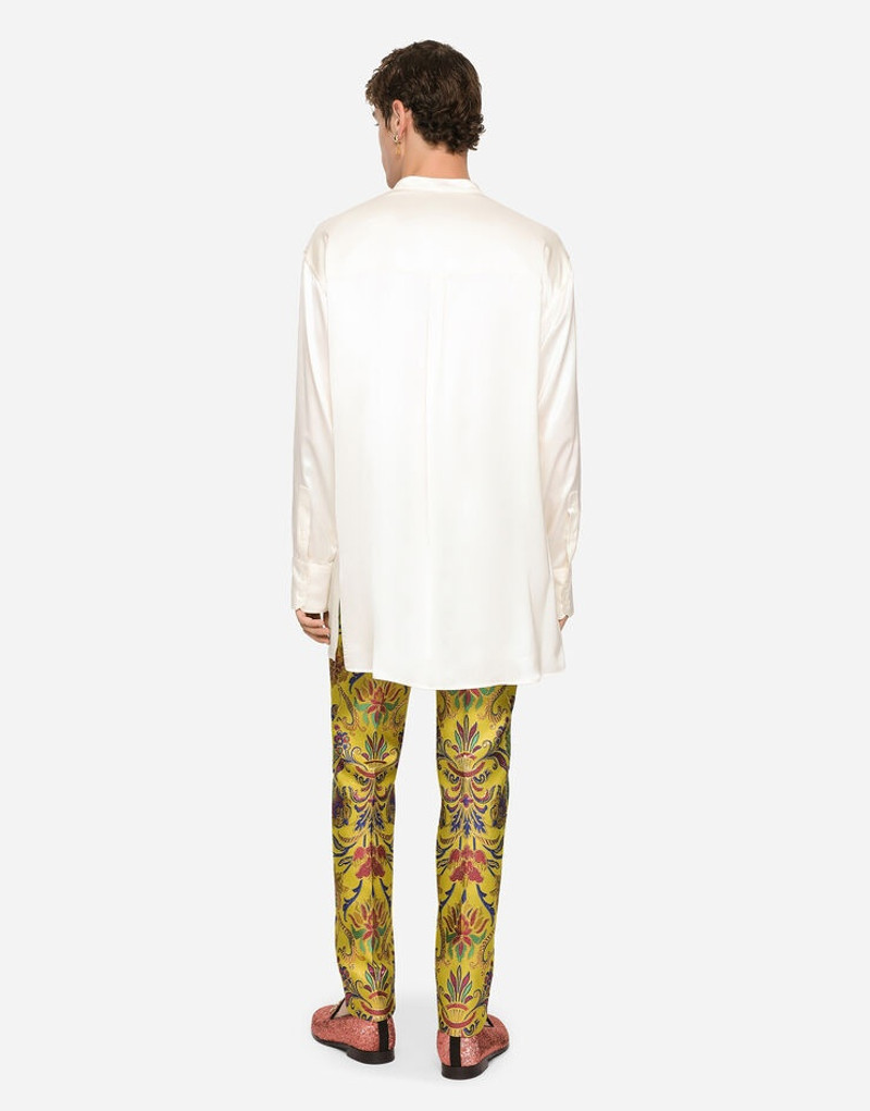 Floral lurex jacquard pants 3