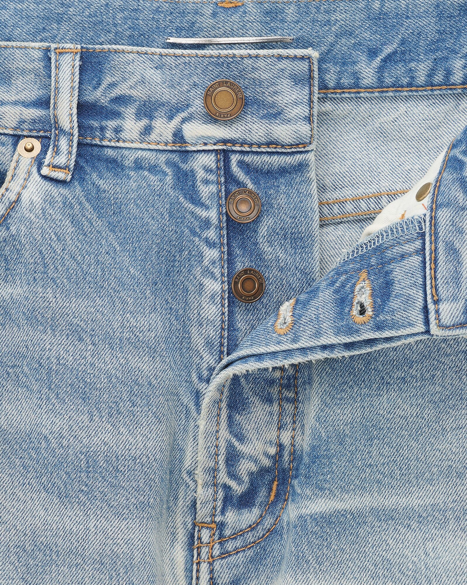 cropped jeans in sunny sky blue denim - 3