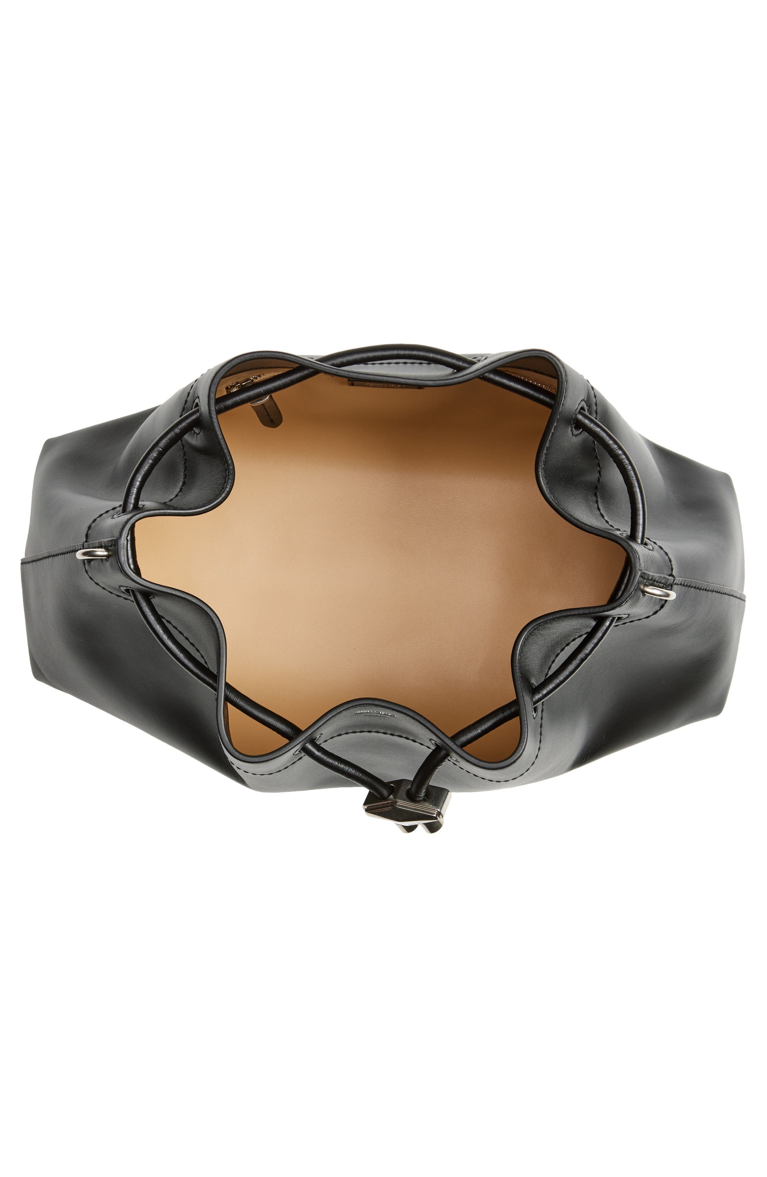 Jimmy Choo Cinch M Leather Bucket Bag in Black/Antique Silver at Nordstrom - 5