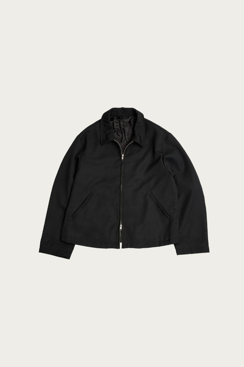 Site Jacket - Black Heavyweight Wool Gabardine 1