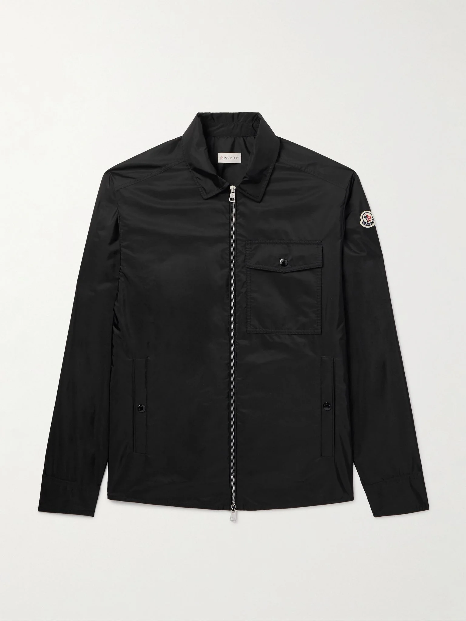 Logo-Appliquéd Nylon Overshirt Black - 1