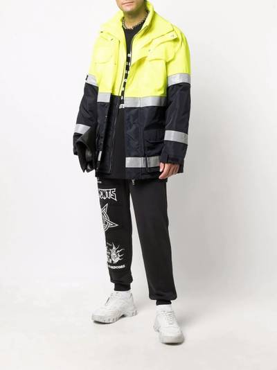 VETEMENTS panelled high-neck padded jacket outlook