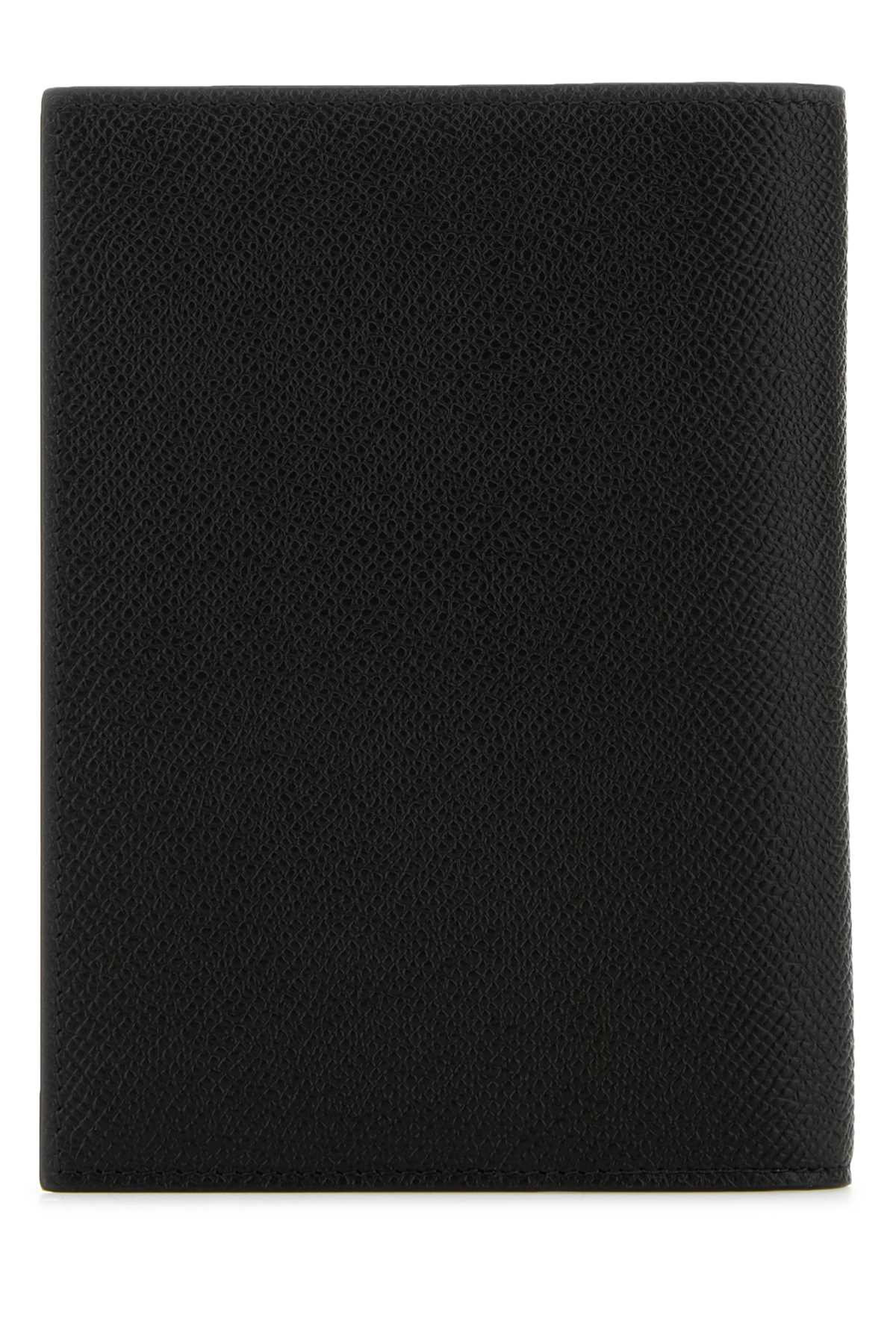 Salvatore Ferragamo Men Black Leather Passport Holder - 3