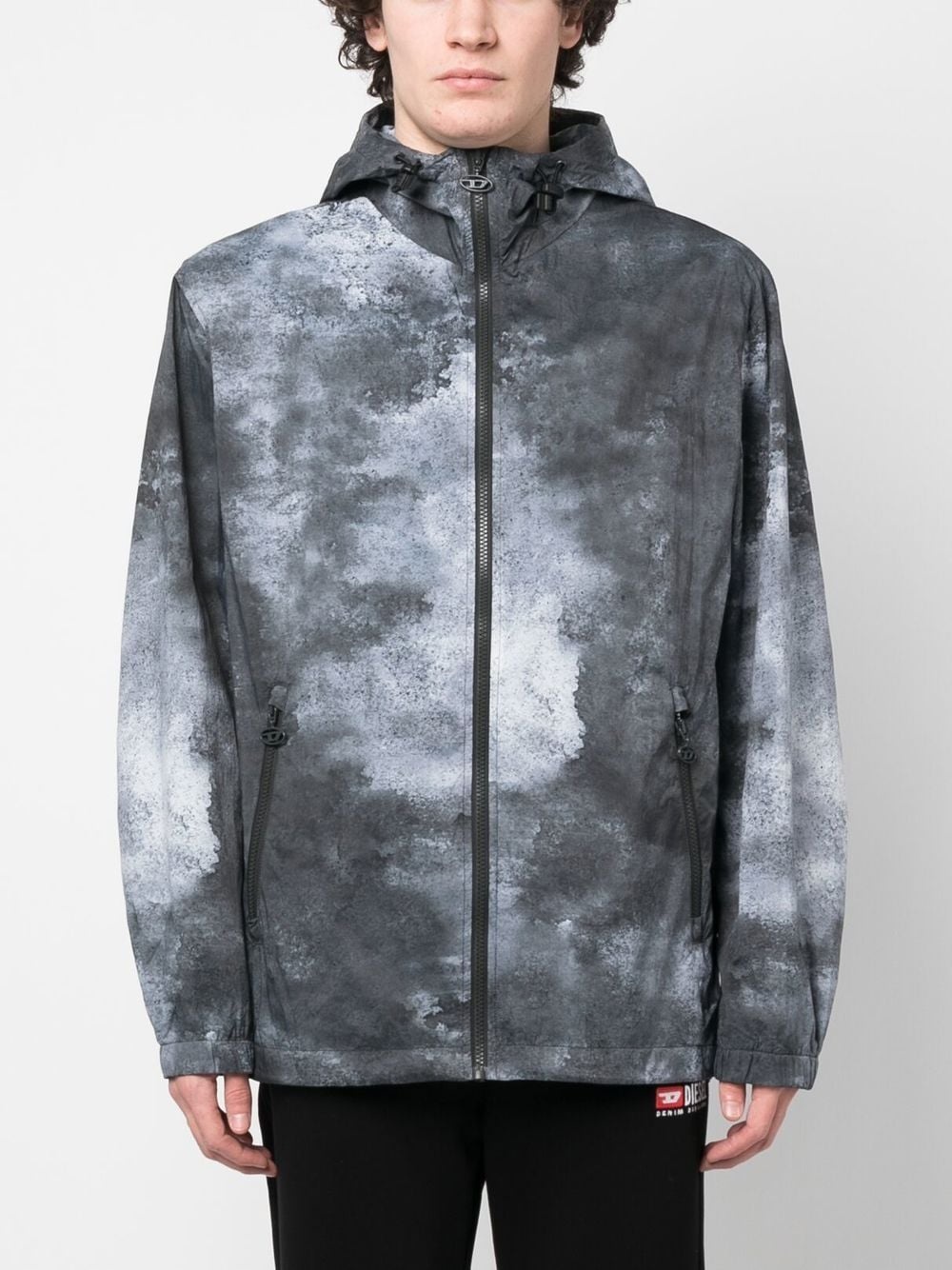 faded-effect hooded jacket - 3