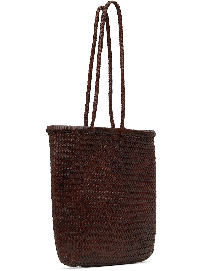 ST. AGNI Brown Bagu Woven Tote outlook