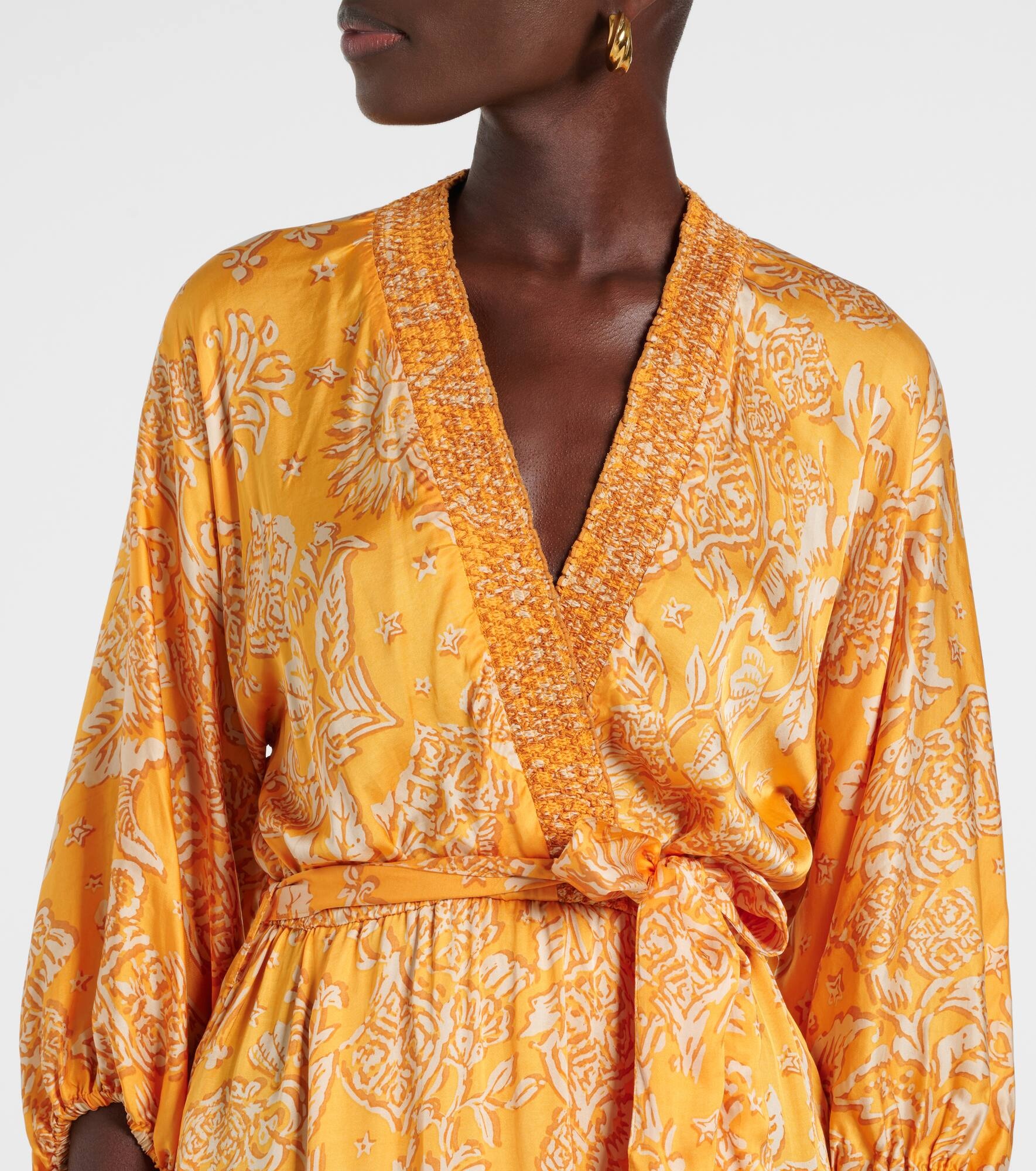 Celie printed asymmetric maxi dress - 4