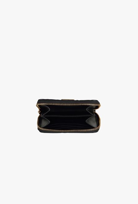 Black debossed leather wallet with Balmain monogram - 3
