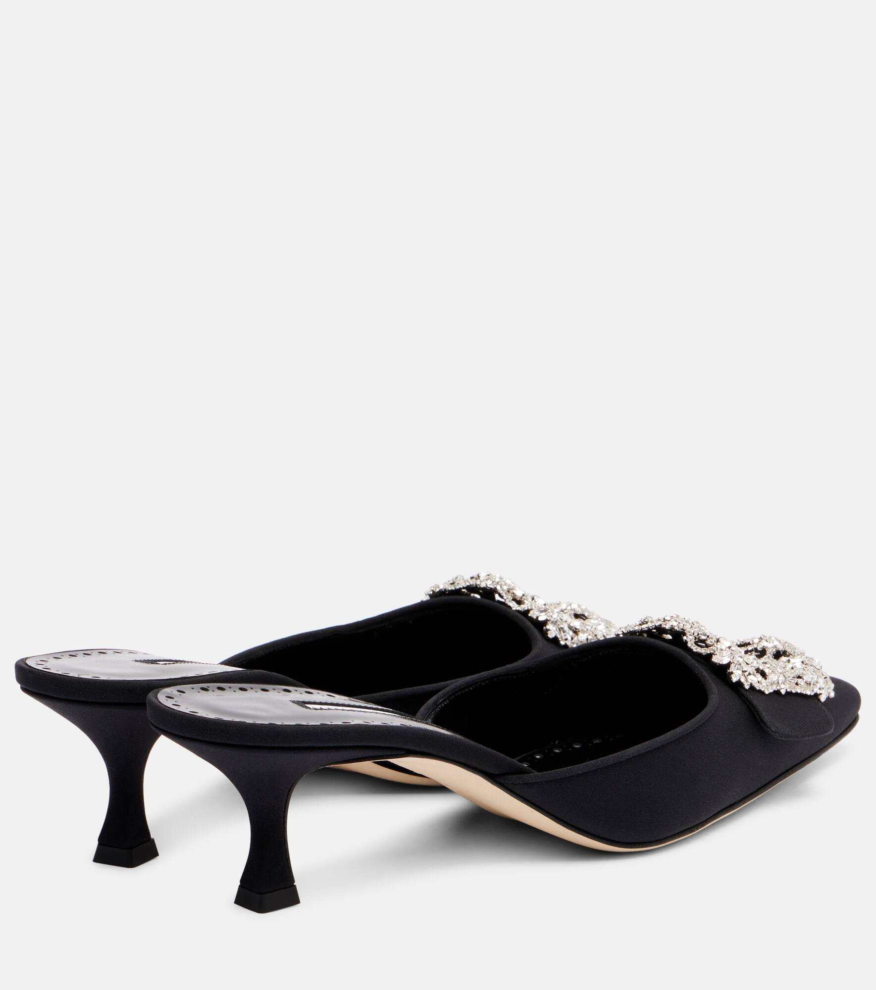 Maysale Jewel 50 crêpe de chine mules - 2