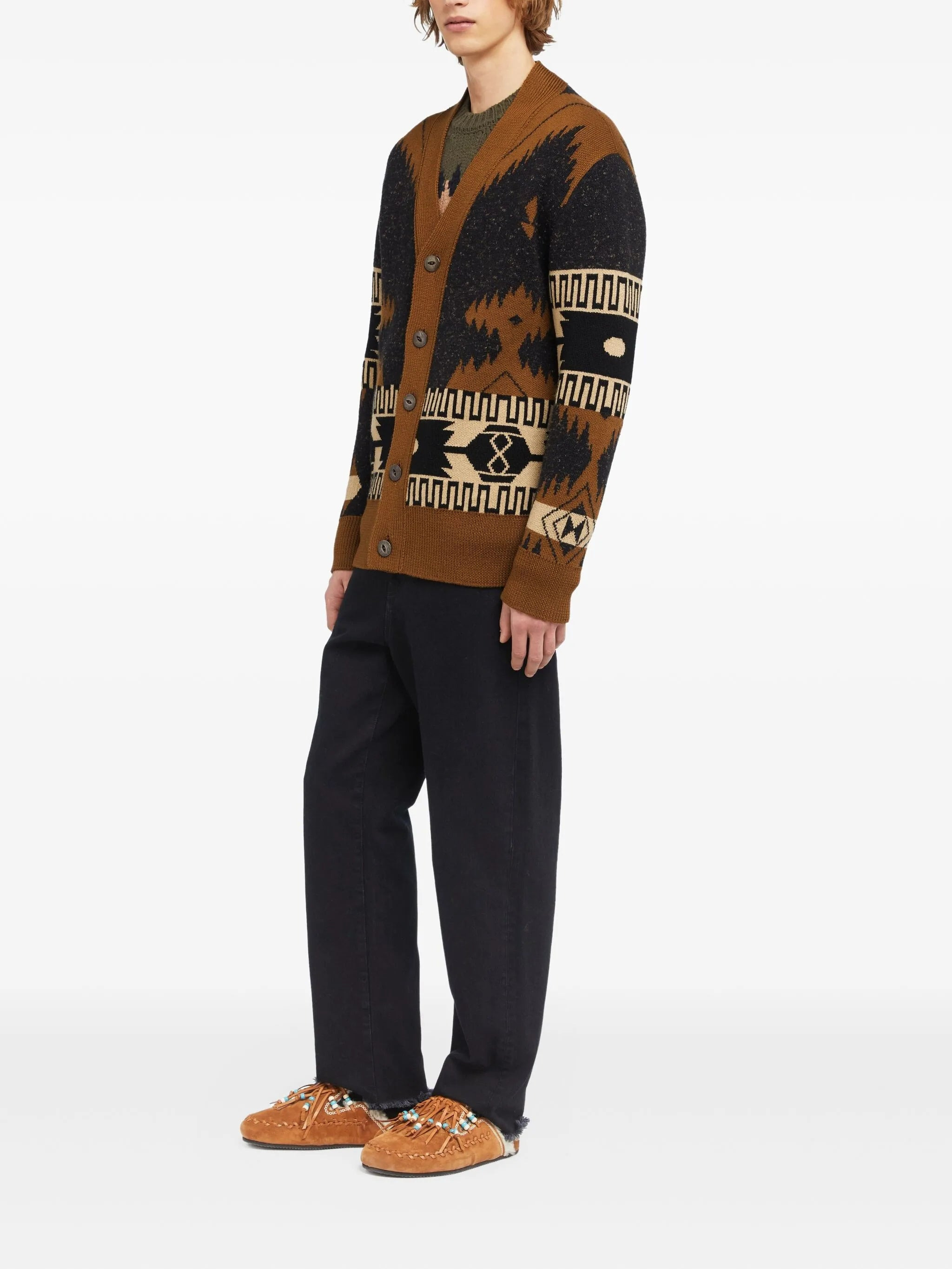 Alanui Dreamscape Icon Geometric-pattern Cardigan - 5