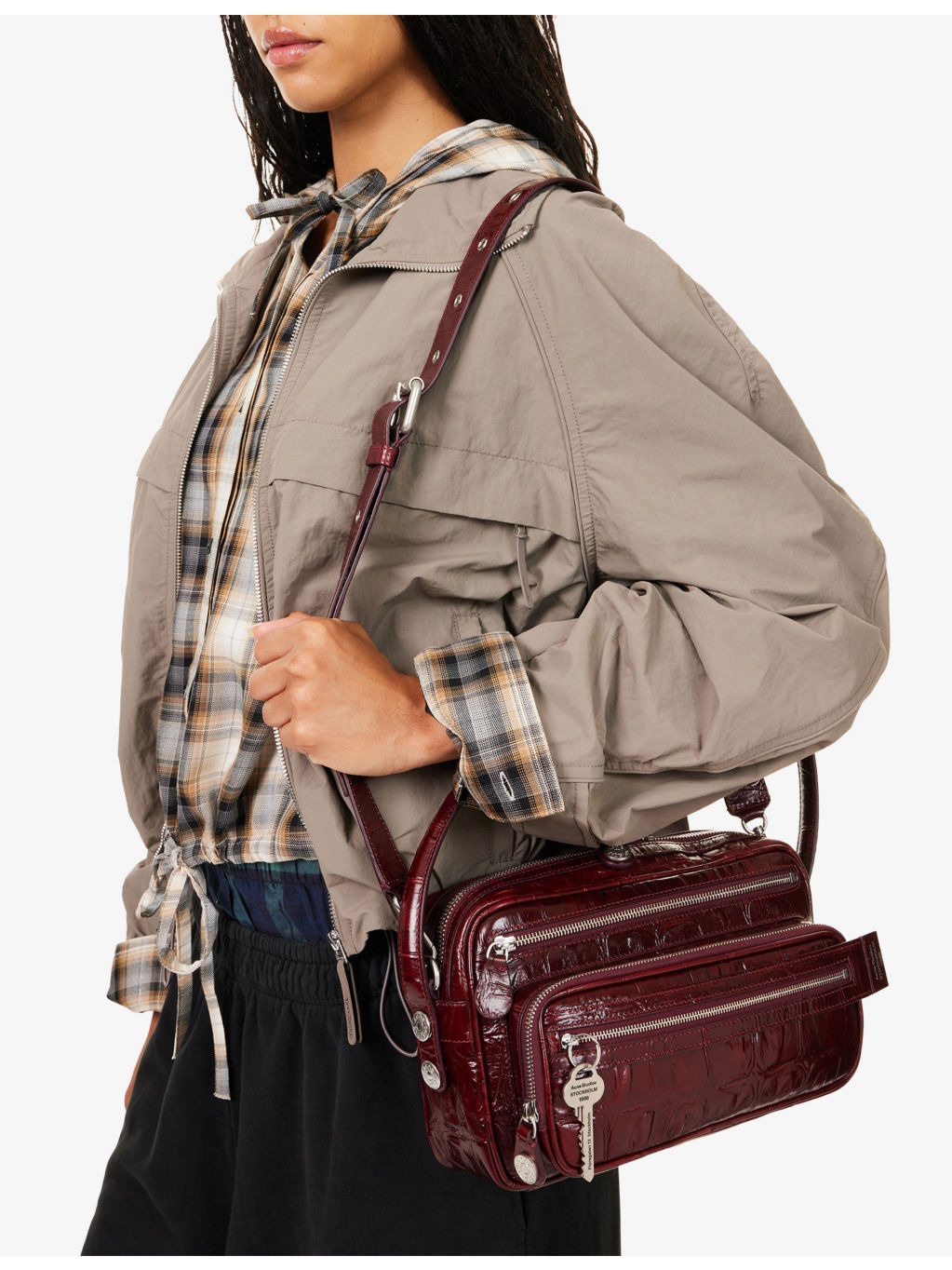 Camero Party Croc-Effect Leather Shoulder Bag - 2