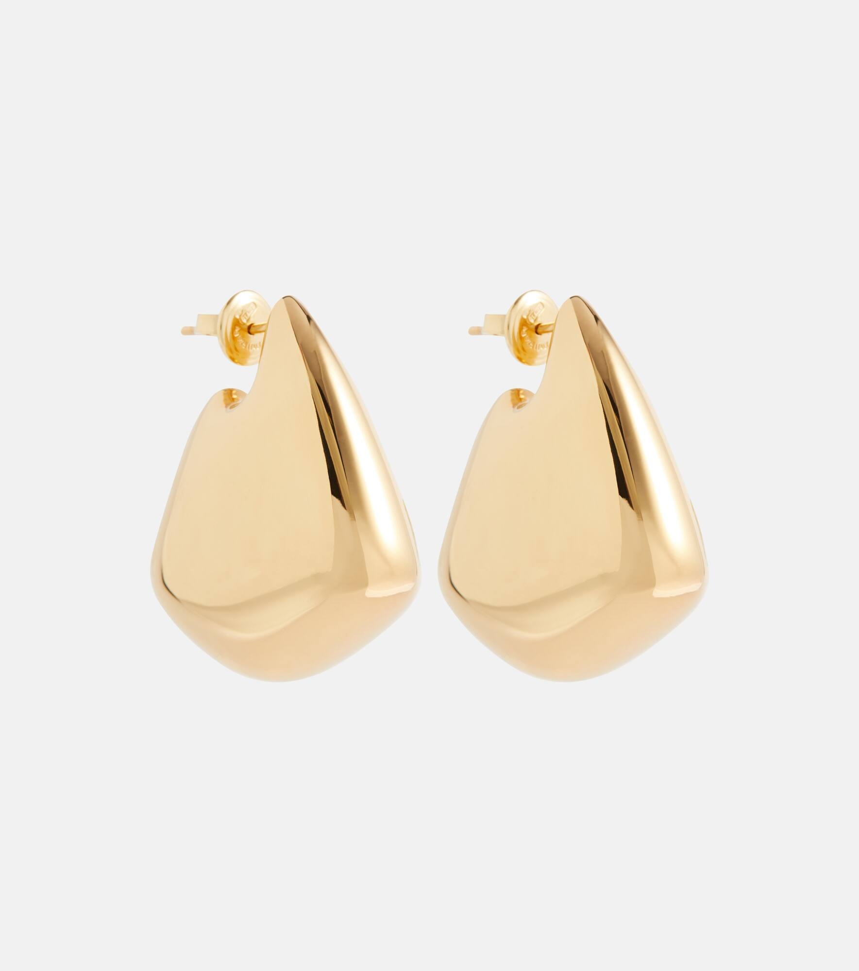 Fin Small 18kt gold-plated sterling silver earrings - 1