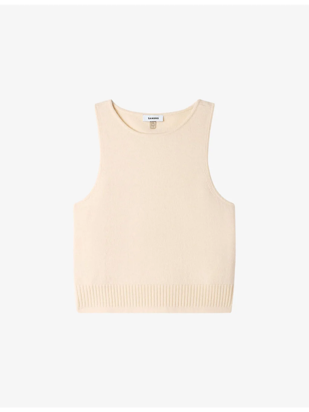 Round-Neck Sleeveless Wool And Cashmere Jumper - 1