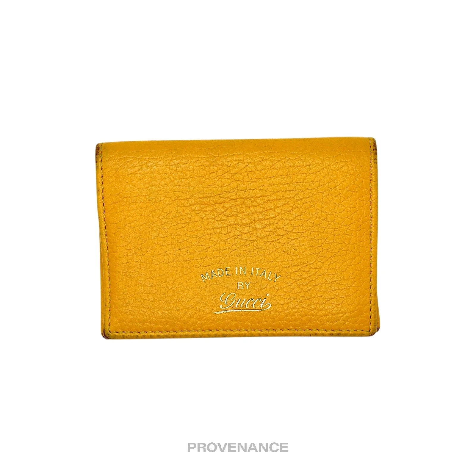 Gucci MII Pocket Organizer Wallet - Yellow Tumbled Leather - 1