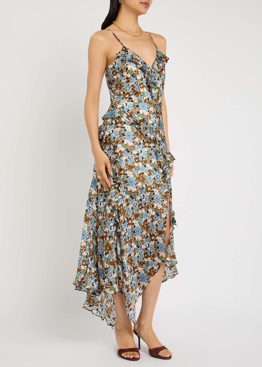 Veronica Beard Avenal Floral-print Silk Midi Dress - 2