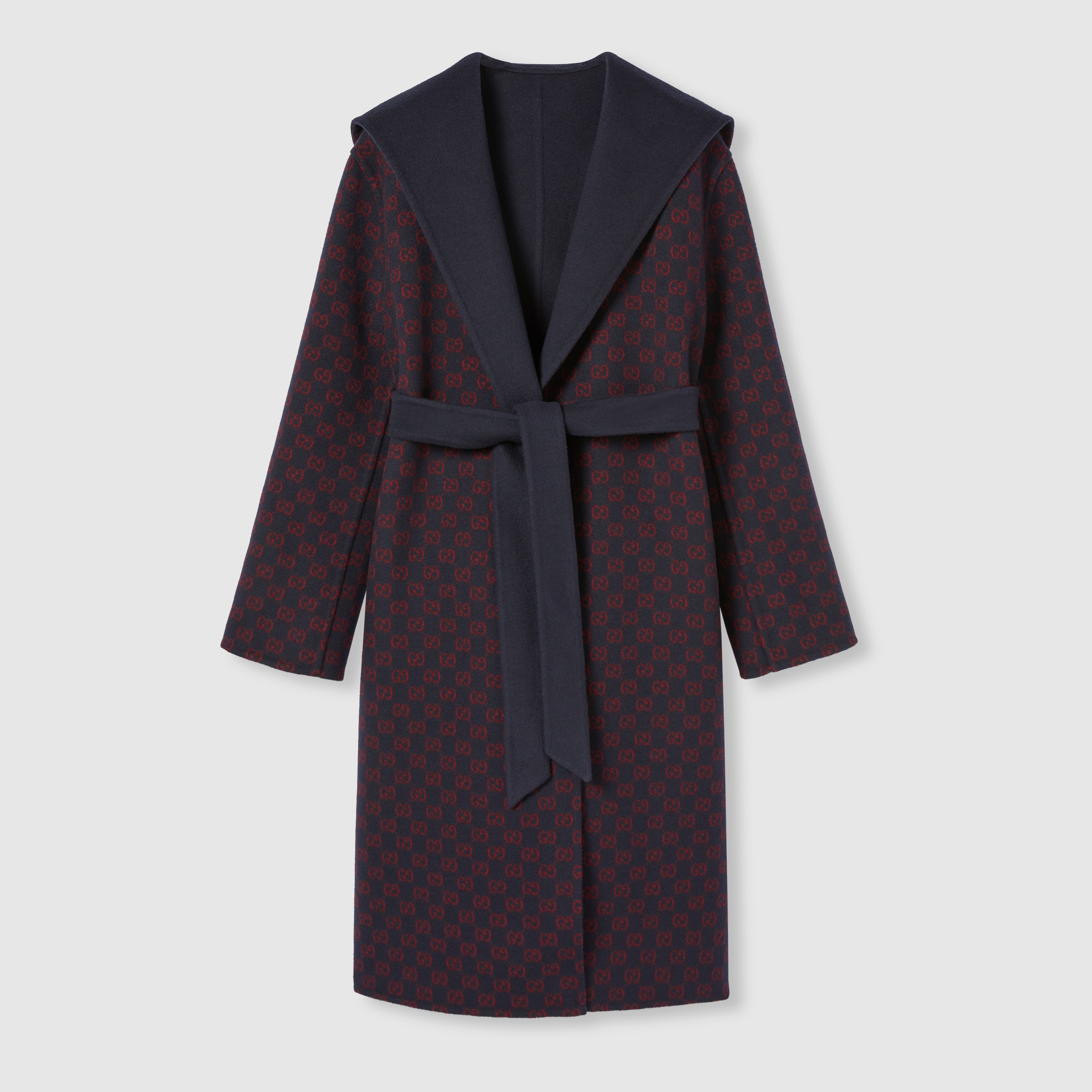 Reversible wool silk hooded coat - 7